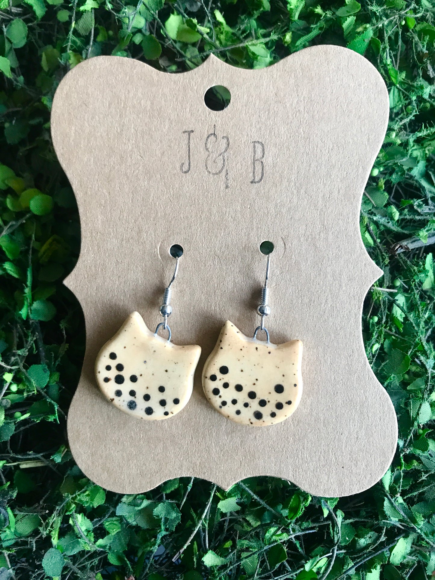 Cat Earrings- Boba Bubble Tea