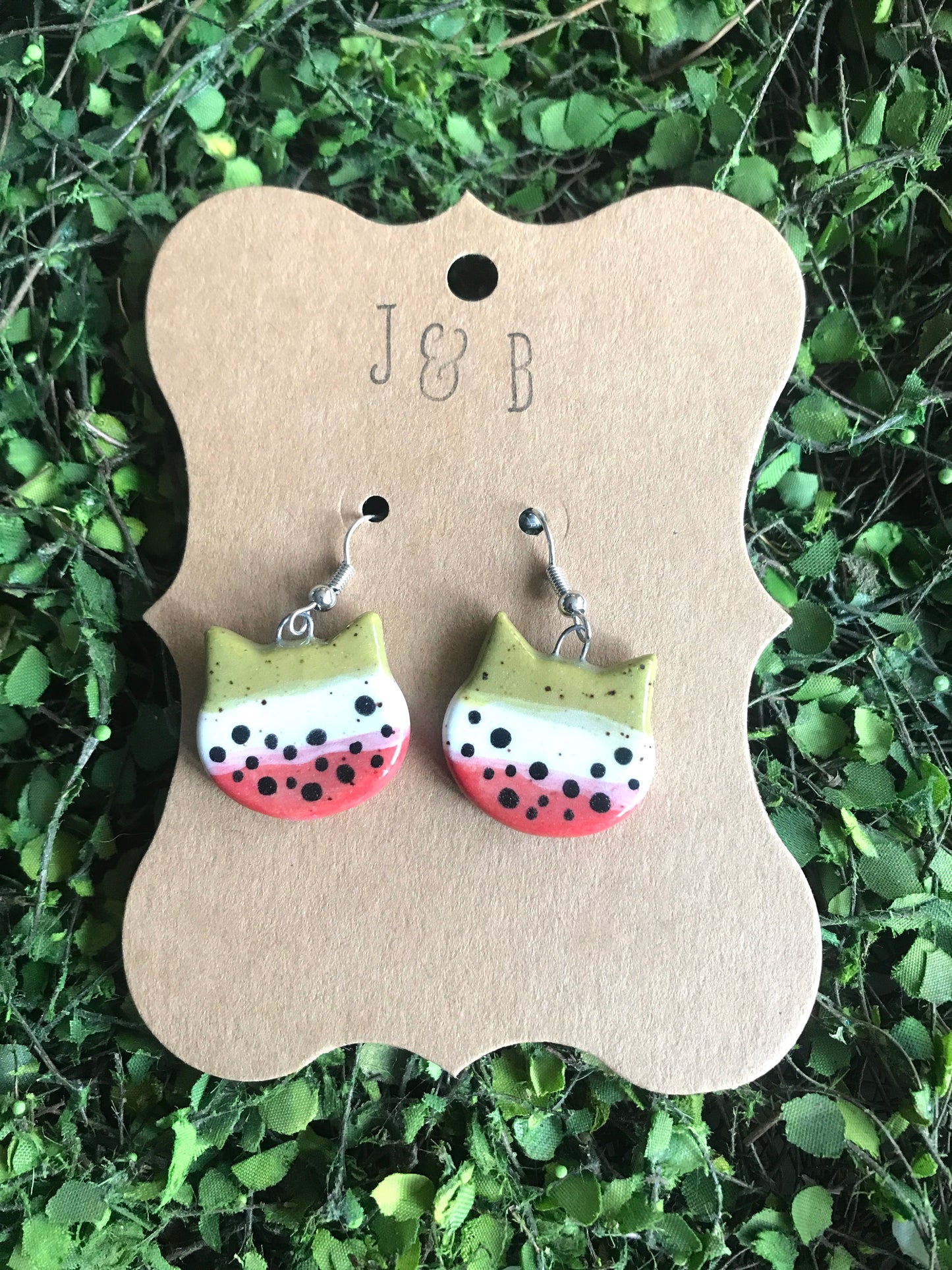 Cat Earrings- Boba Bubble Tea