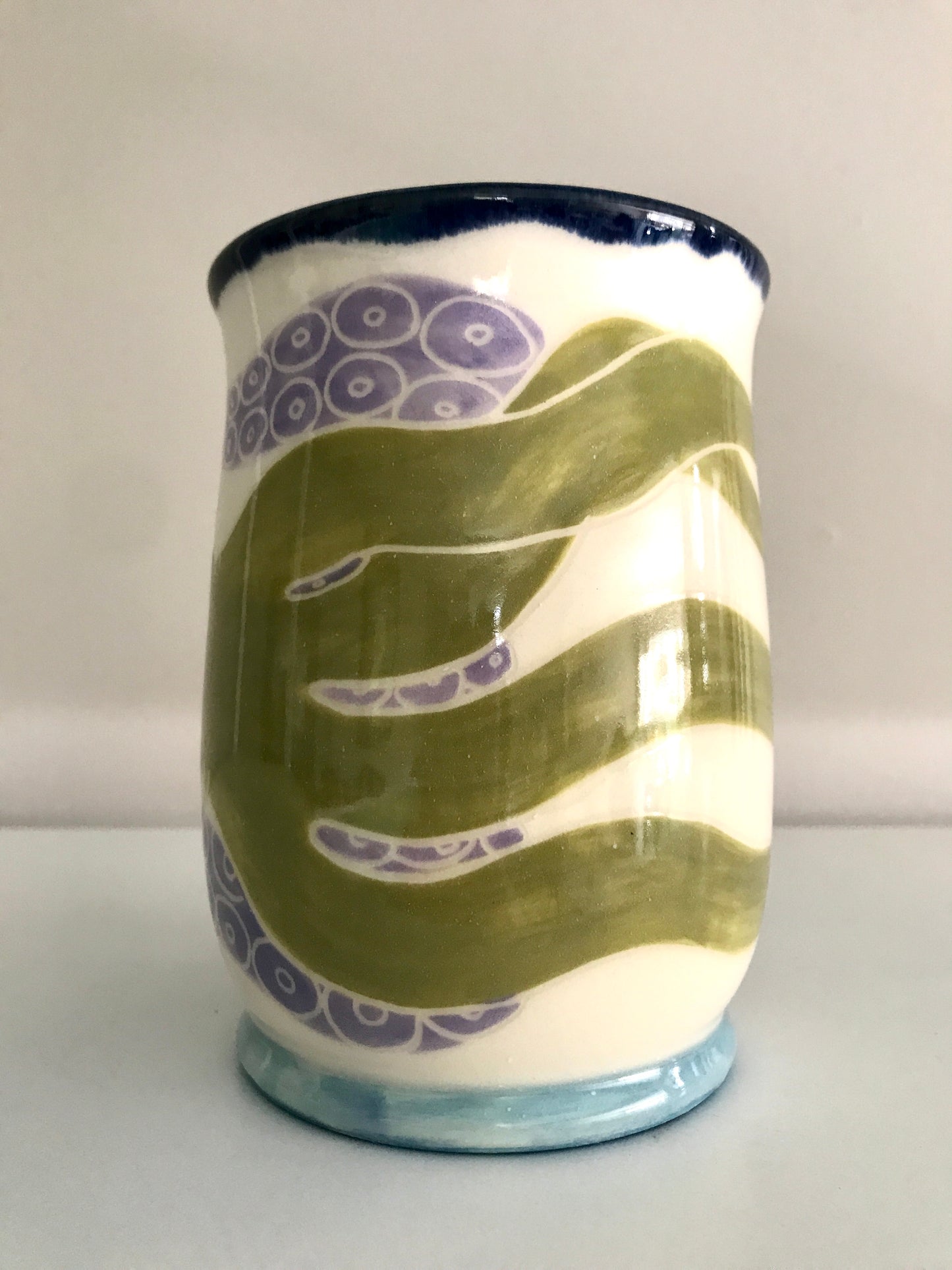 Octopus Stein - Green/Lavender
