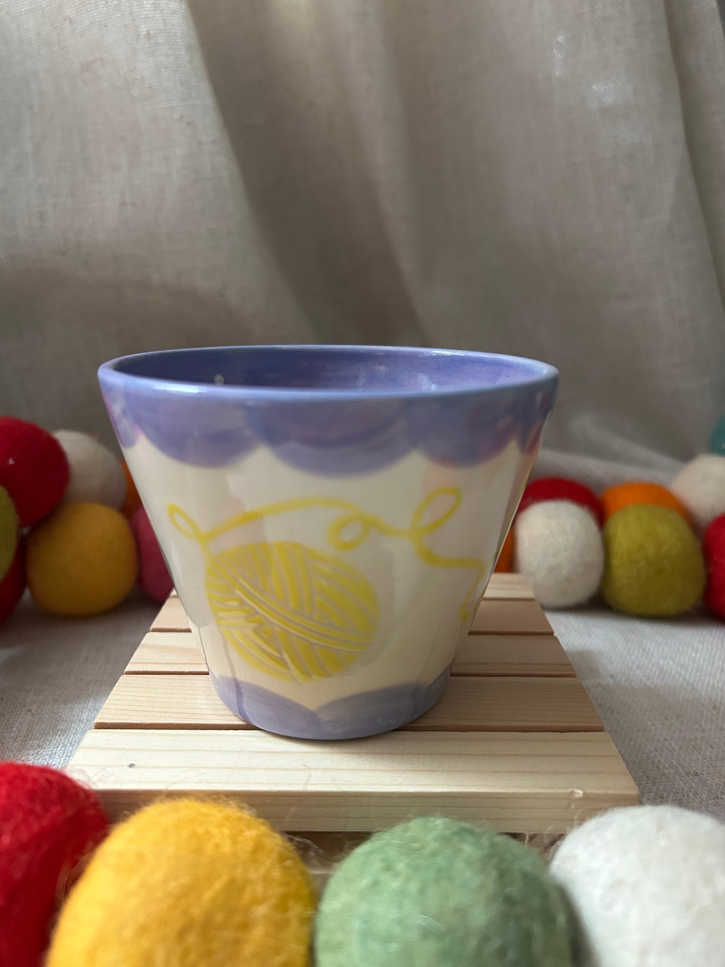 Cat Cup: Yarn Lavender