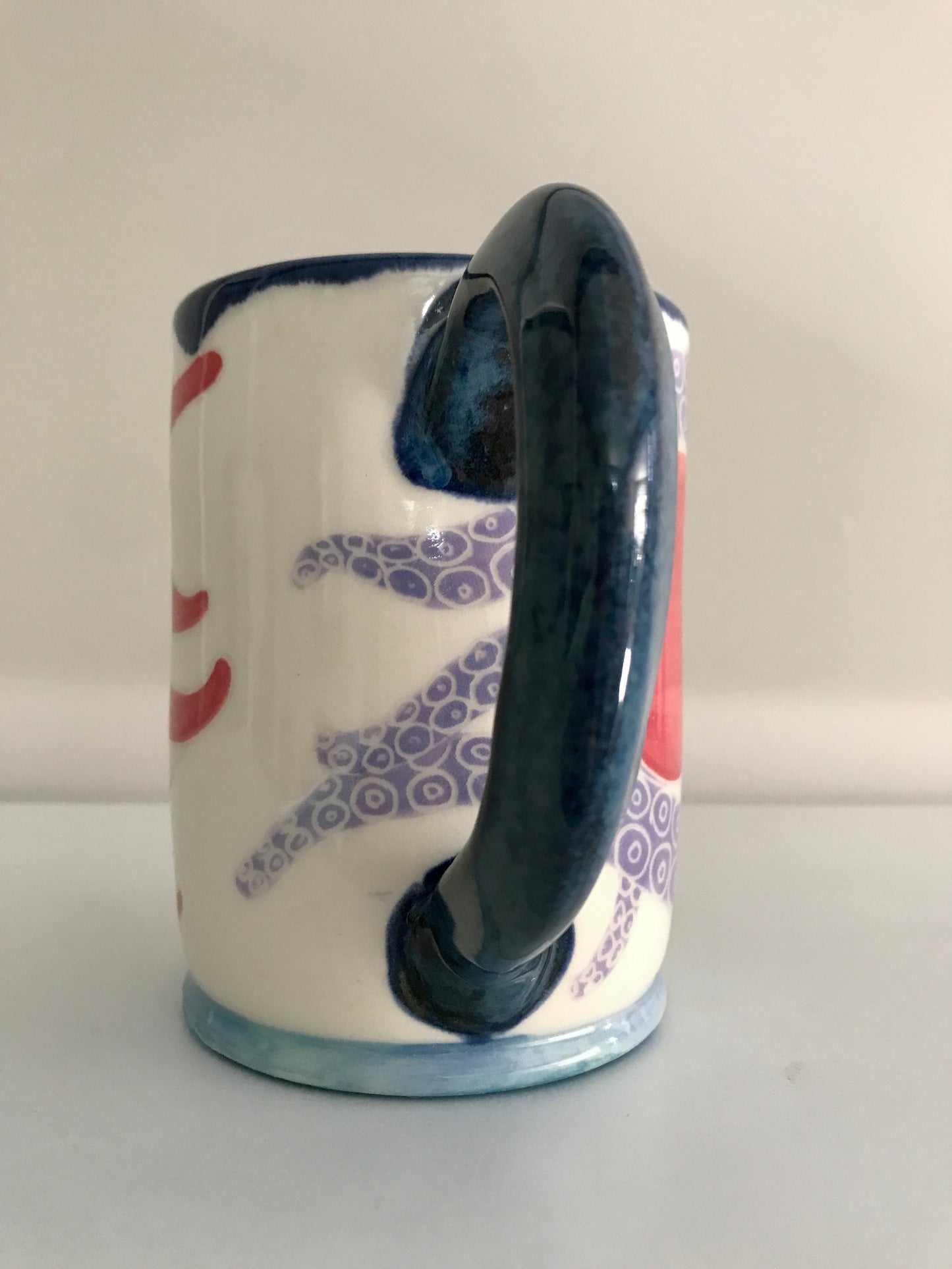 Octopus Stein - Red/Lavender