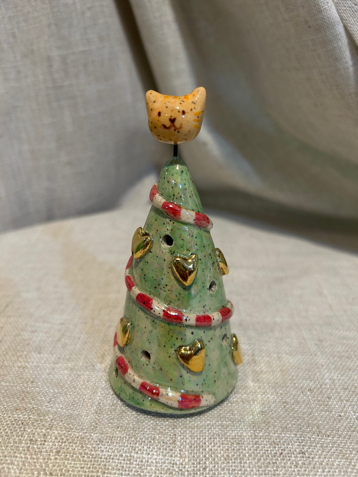 Mini Cat Tree Luminary: Orange Tabby