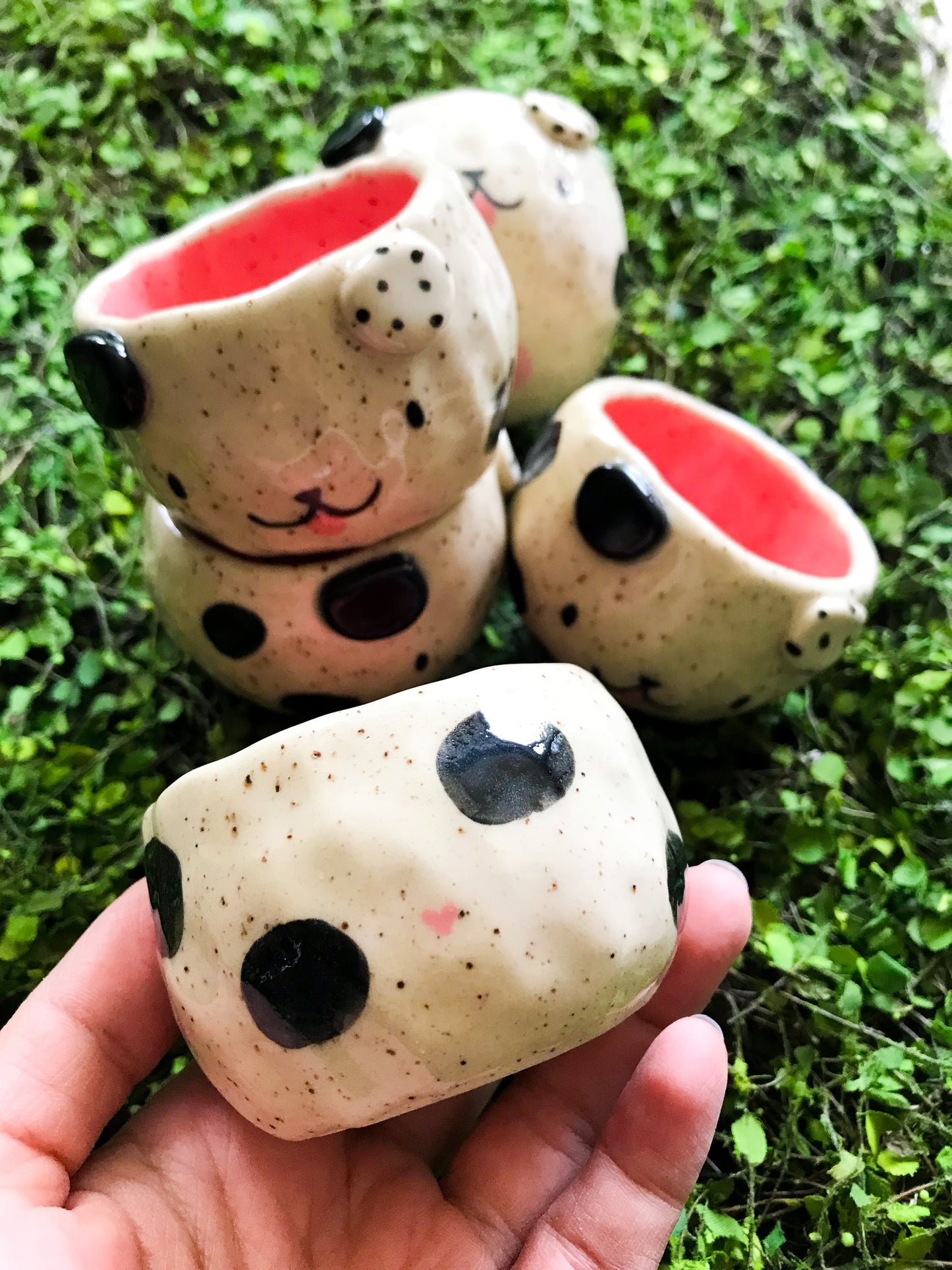 Dog Espresso Cup or Shot Glass- Dalmatian