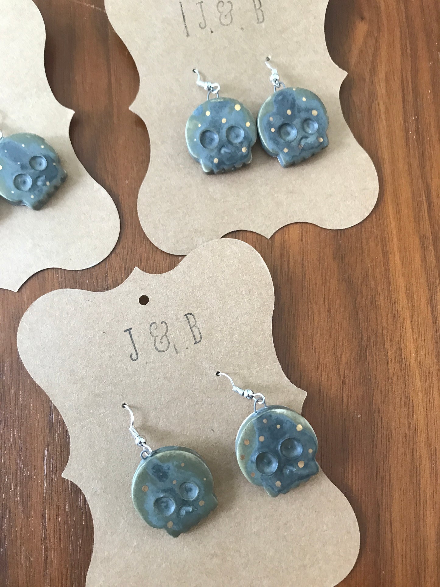 Skull Earrings - Wrought Iron