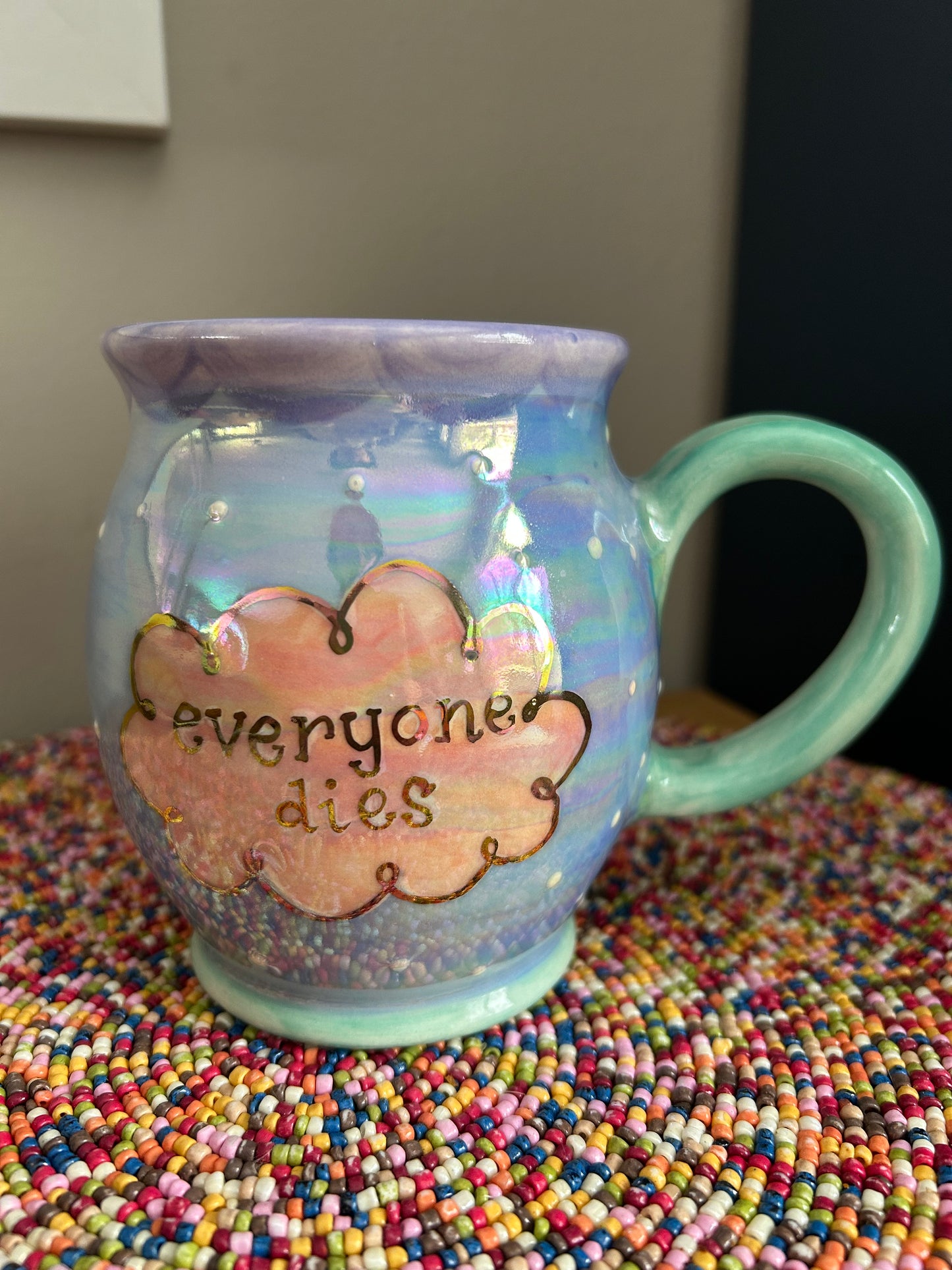 Spoiler Alert: Everyone Dies Mug - Pastel