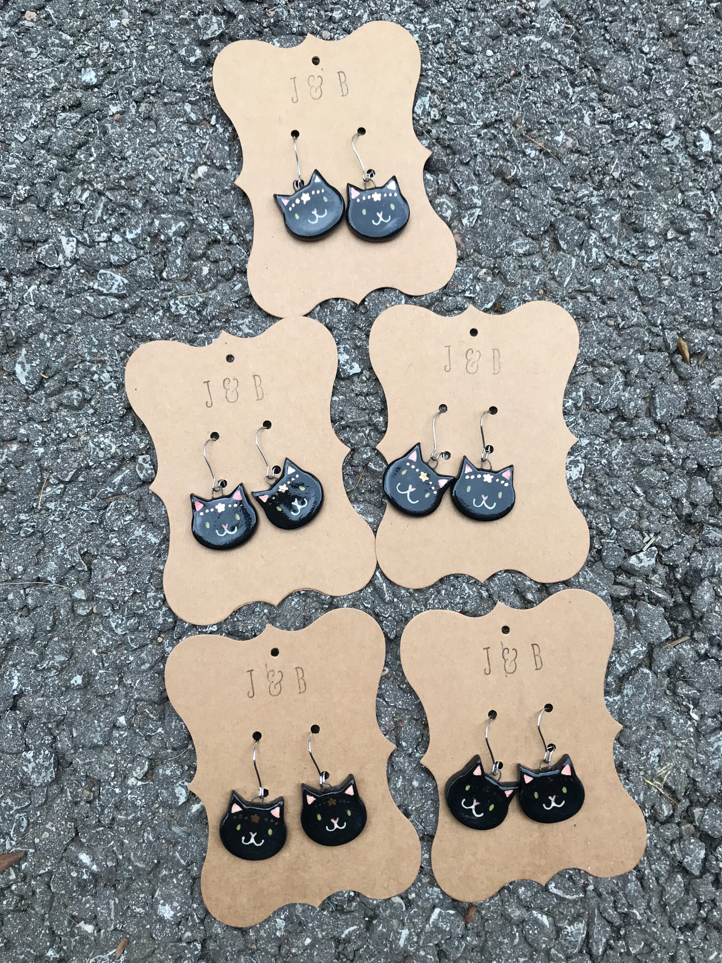 Cat Earrings- Lucky Star Kitty
