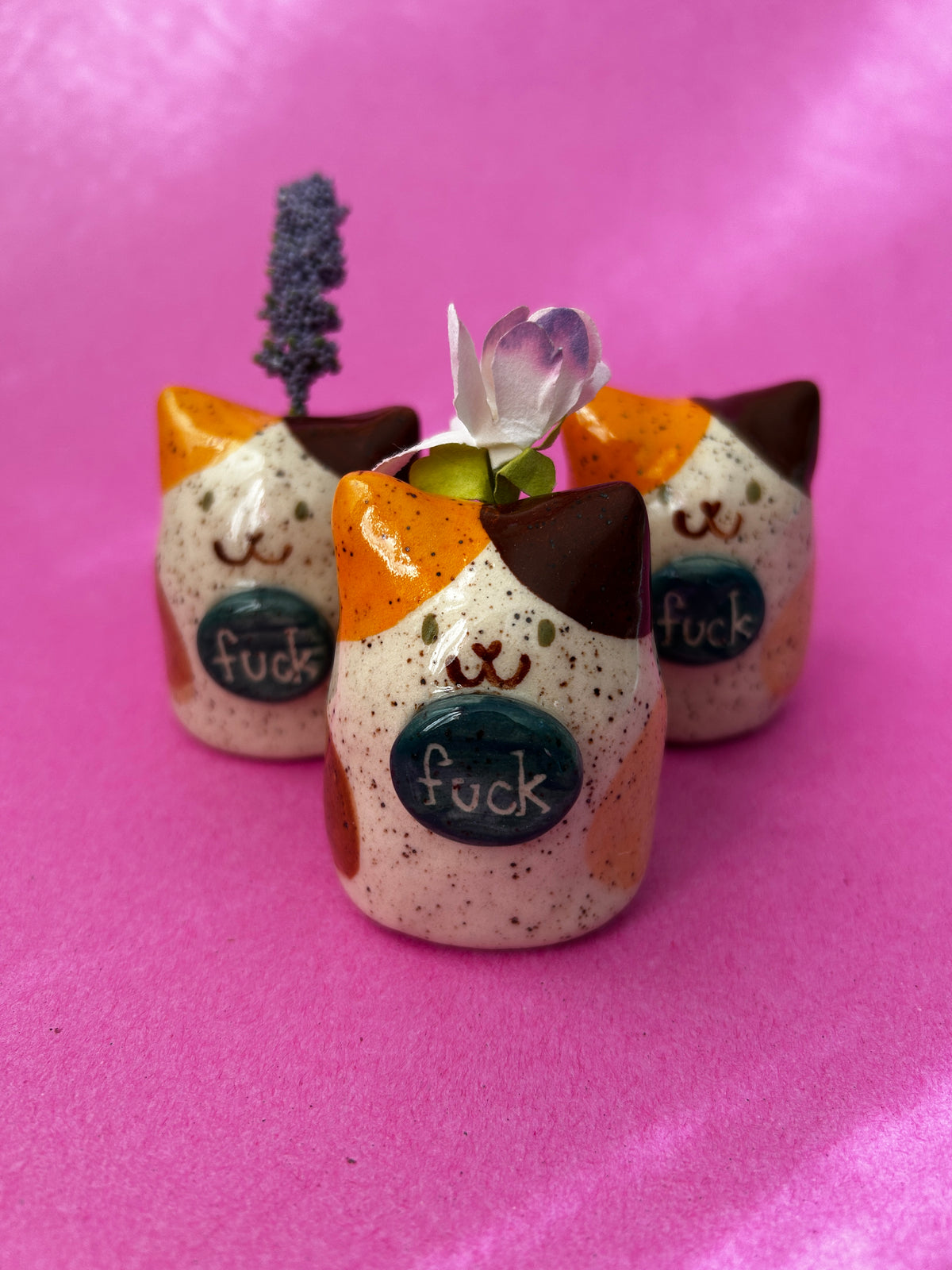 Cat Whisker/ bud flower holder- Fuck!