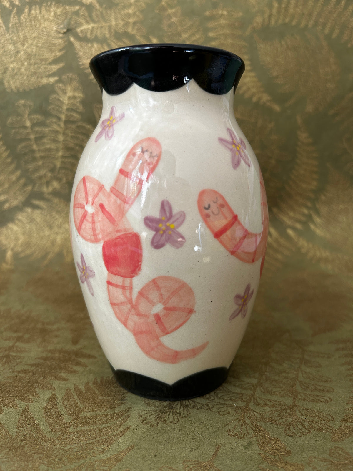 Worm Vase- black