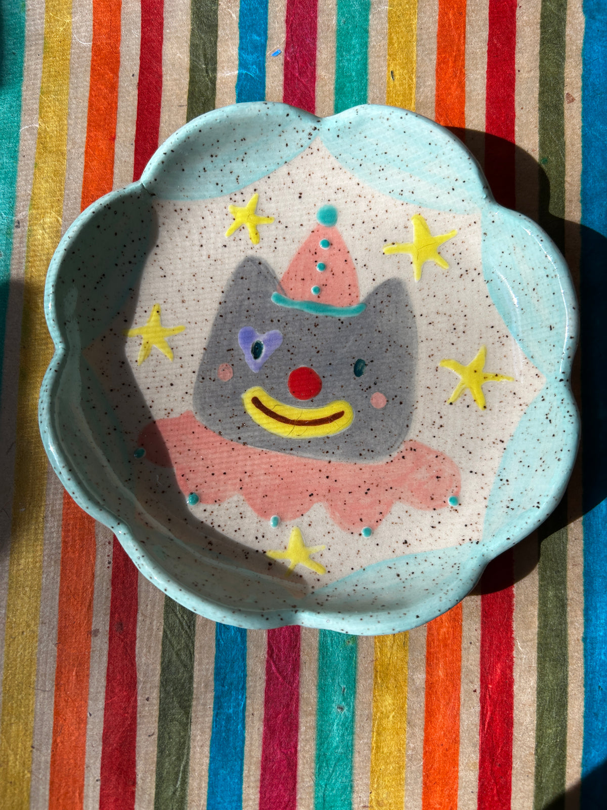 Cat Trinket dish- Clown Cat
