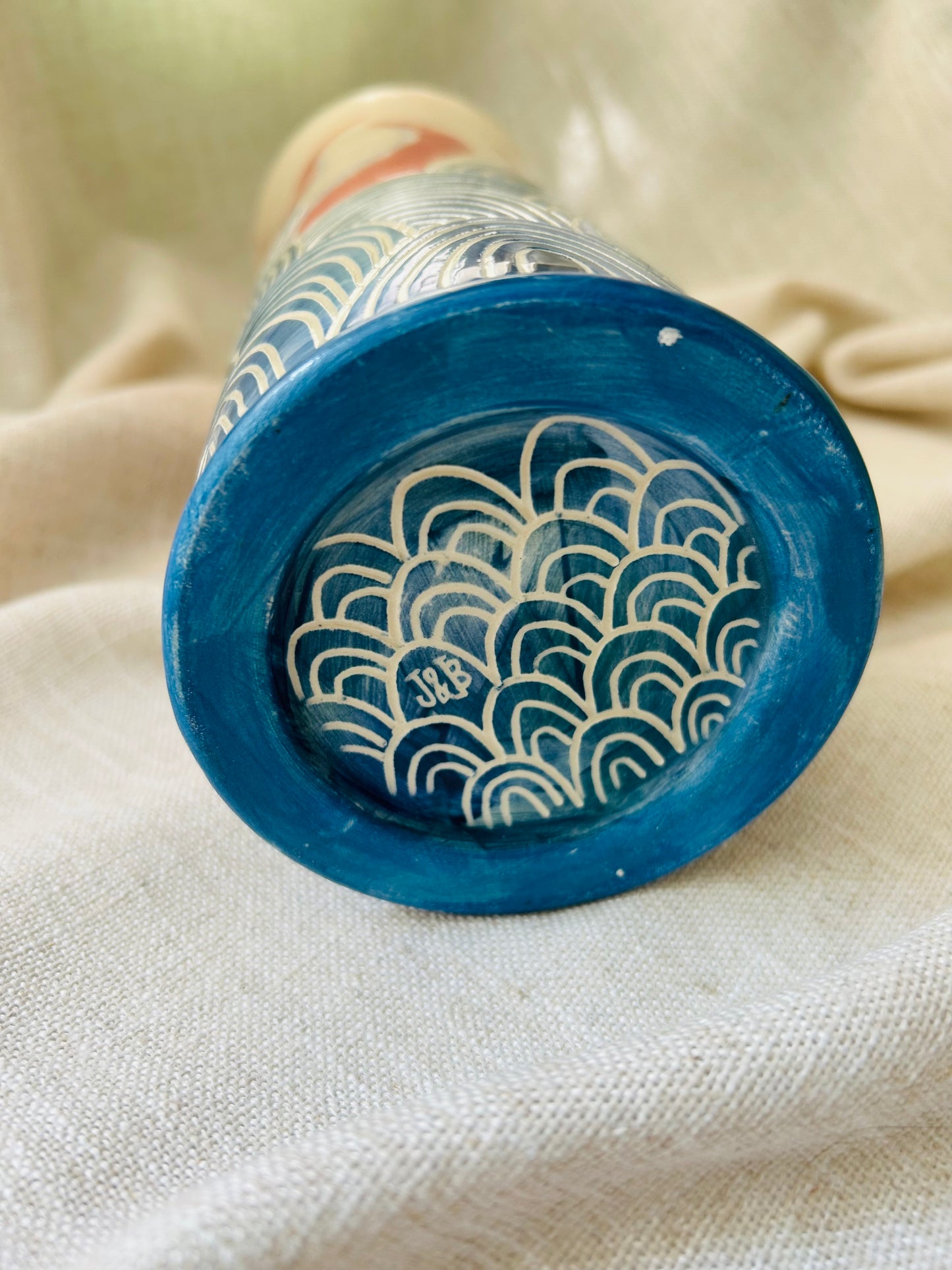 Sealife Vase: Red and Lavender Tentacles