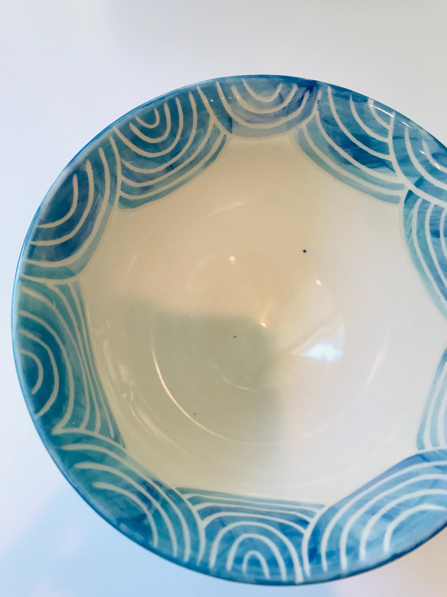 Sealife Cereal Bowl - Ocean Waves Tall Base