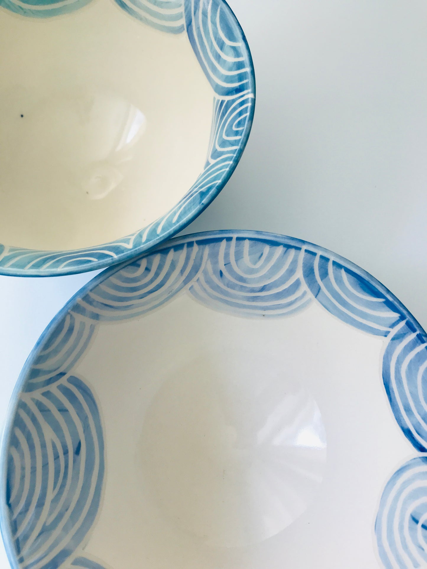 Sealife Cereal Bowl - Ocean Waves Tall Base