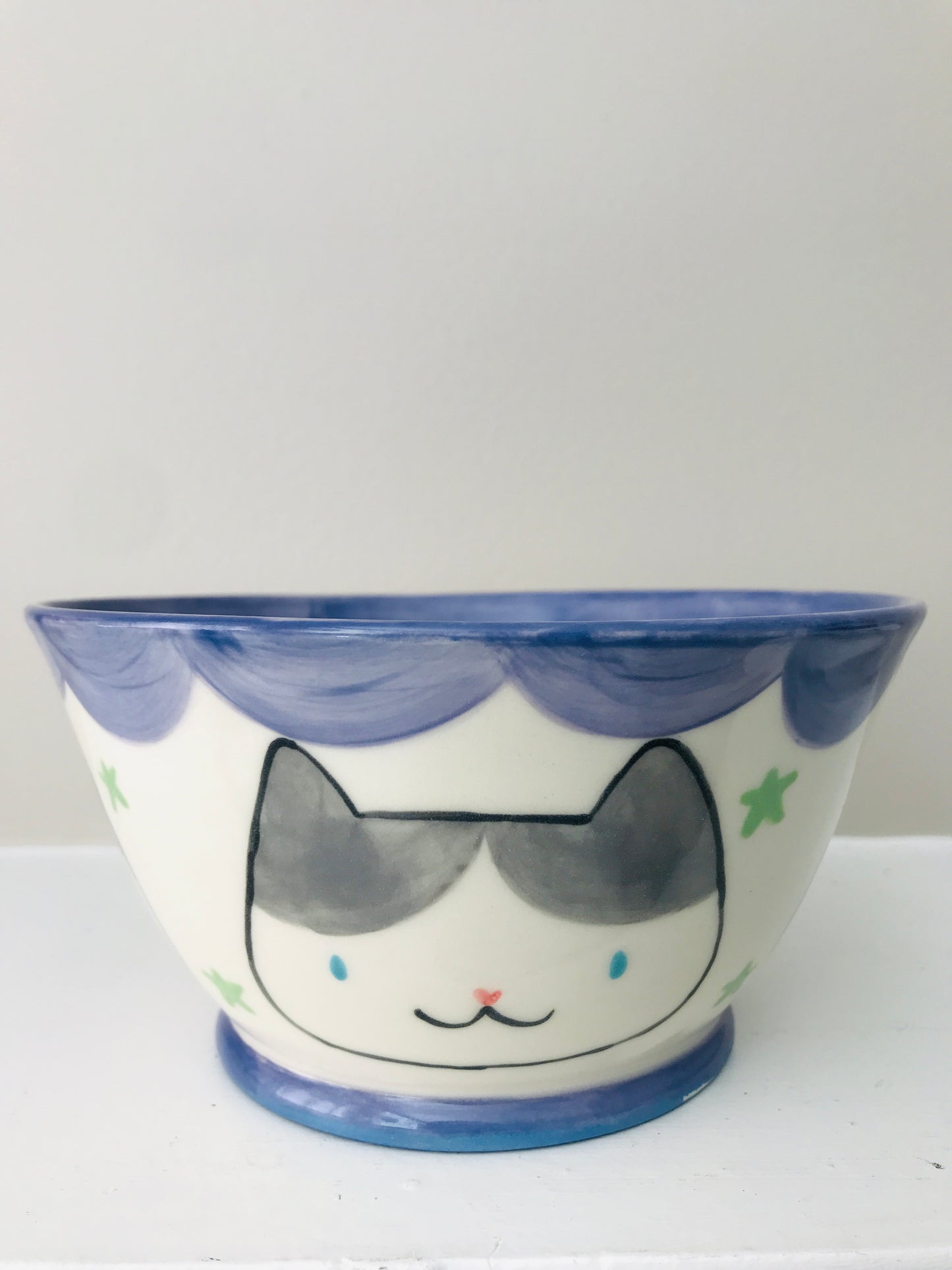 Cat Ramen Bowl- Grey Tux Purple