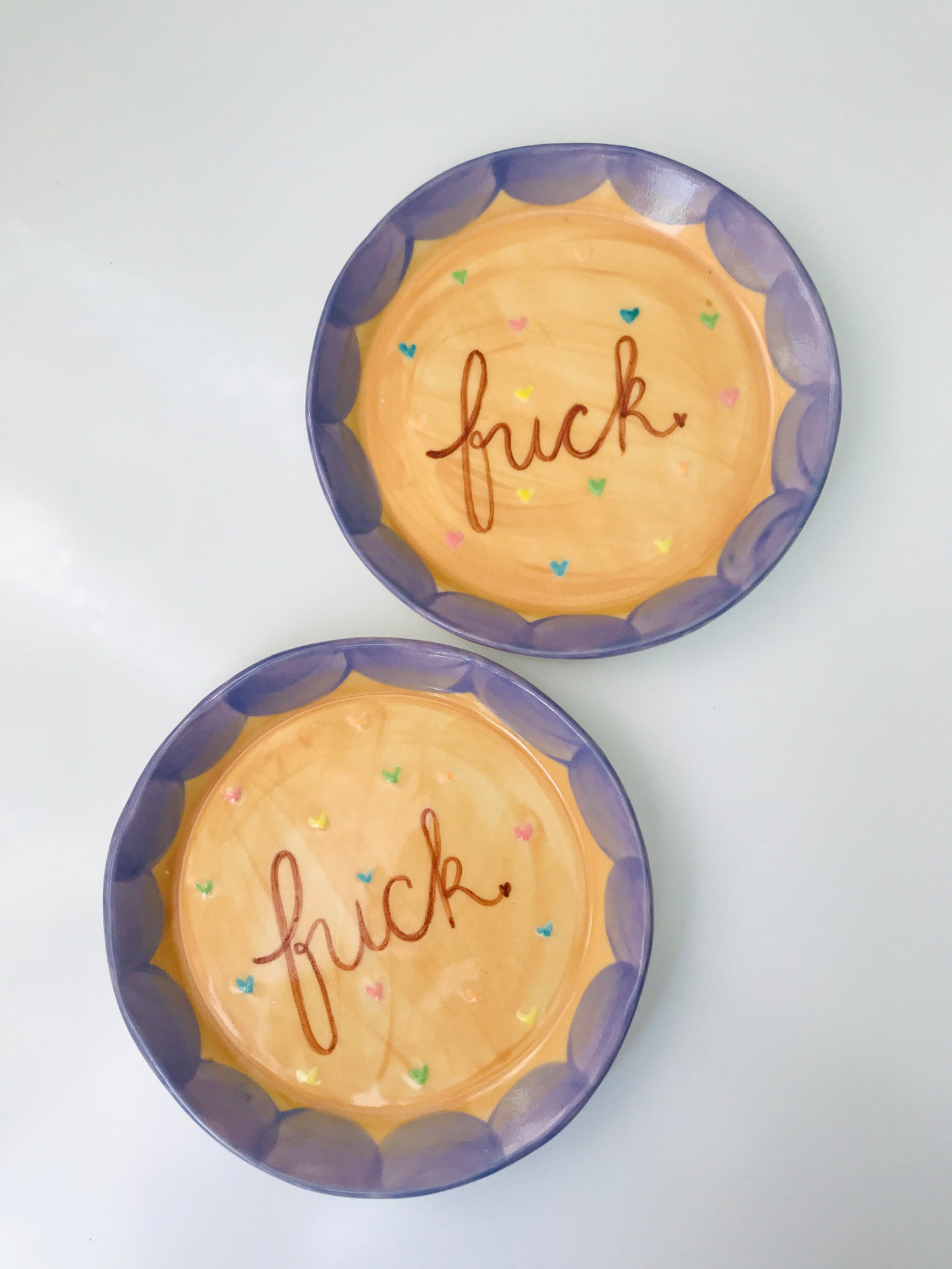 Profane Dish- Heart Sprinkes- Purple