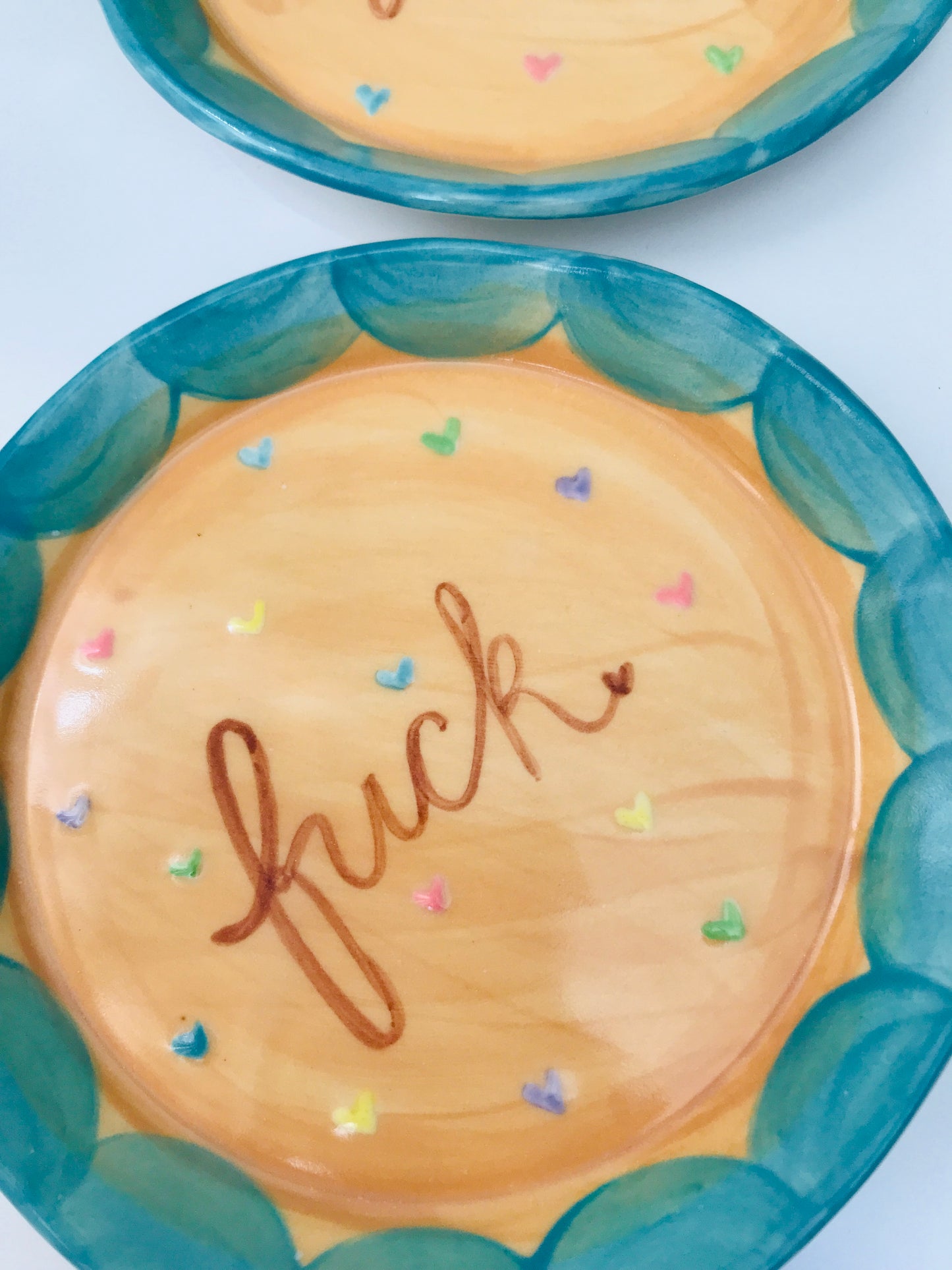 Profane Dish- Heart Sprinkes- Blue