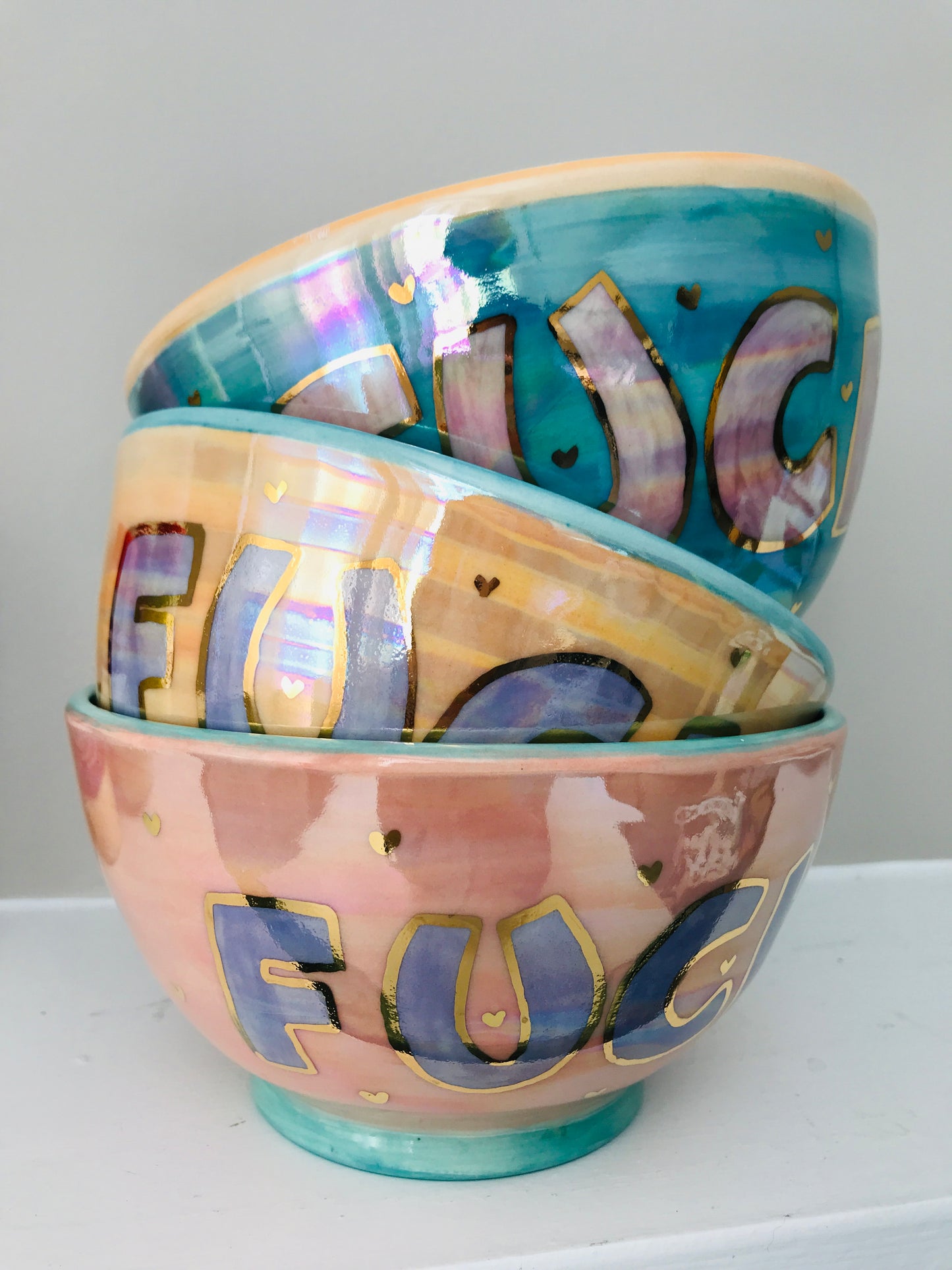 Profanity Cereal Bowl- Pastels