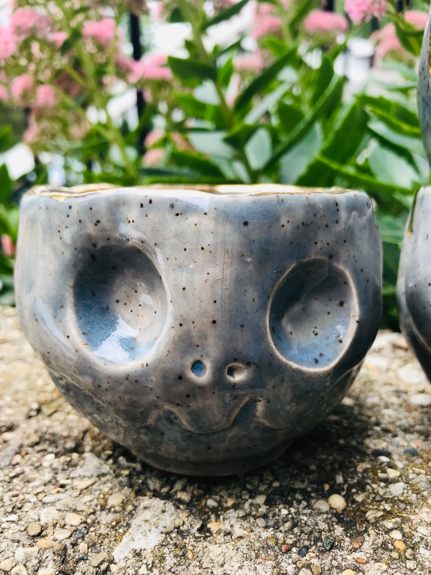 Skull Sipper - Speckled Denim