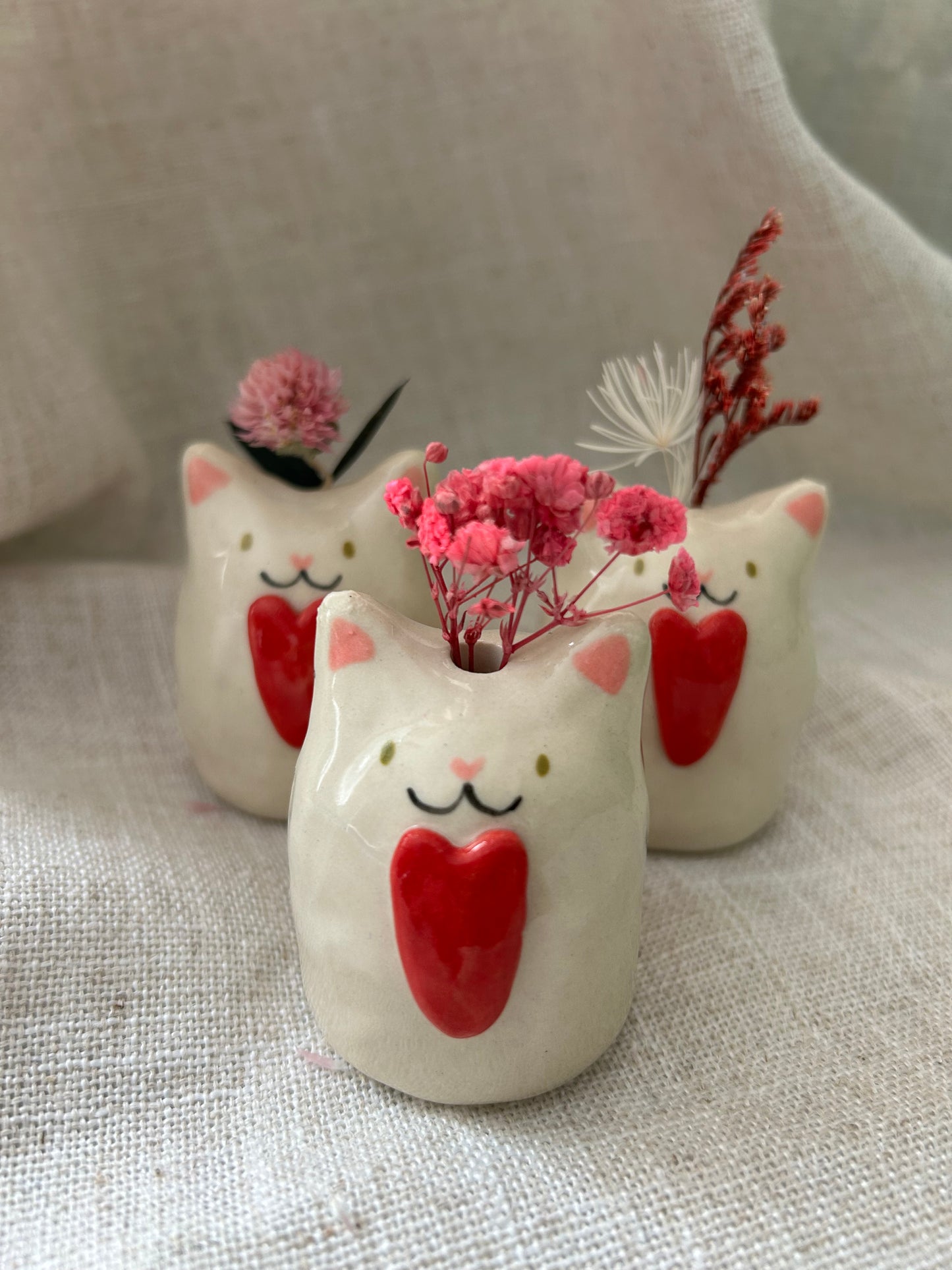 Cat Bud Holder- You have my Heart