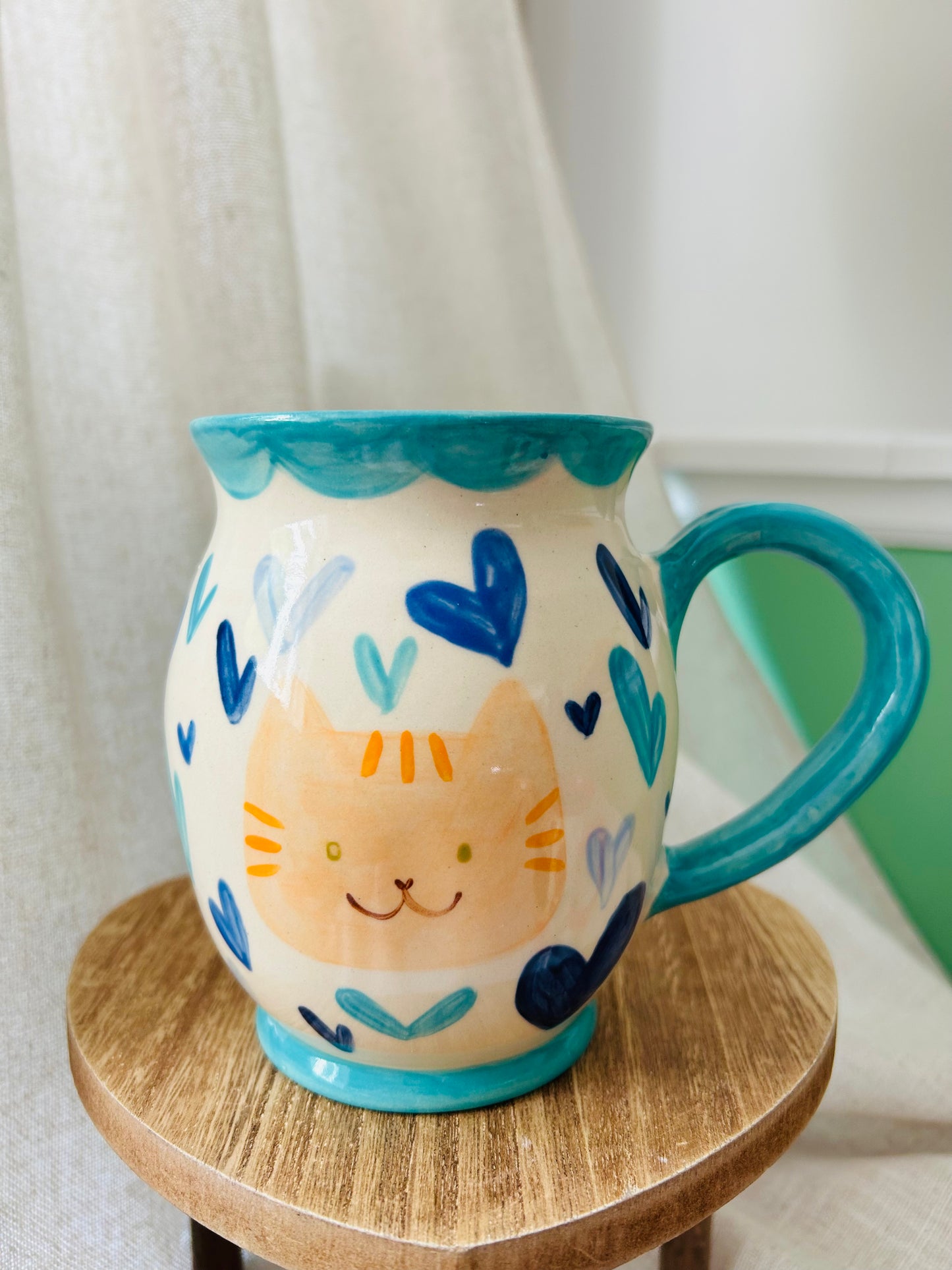 Cat Mug- Cool Hearts