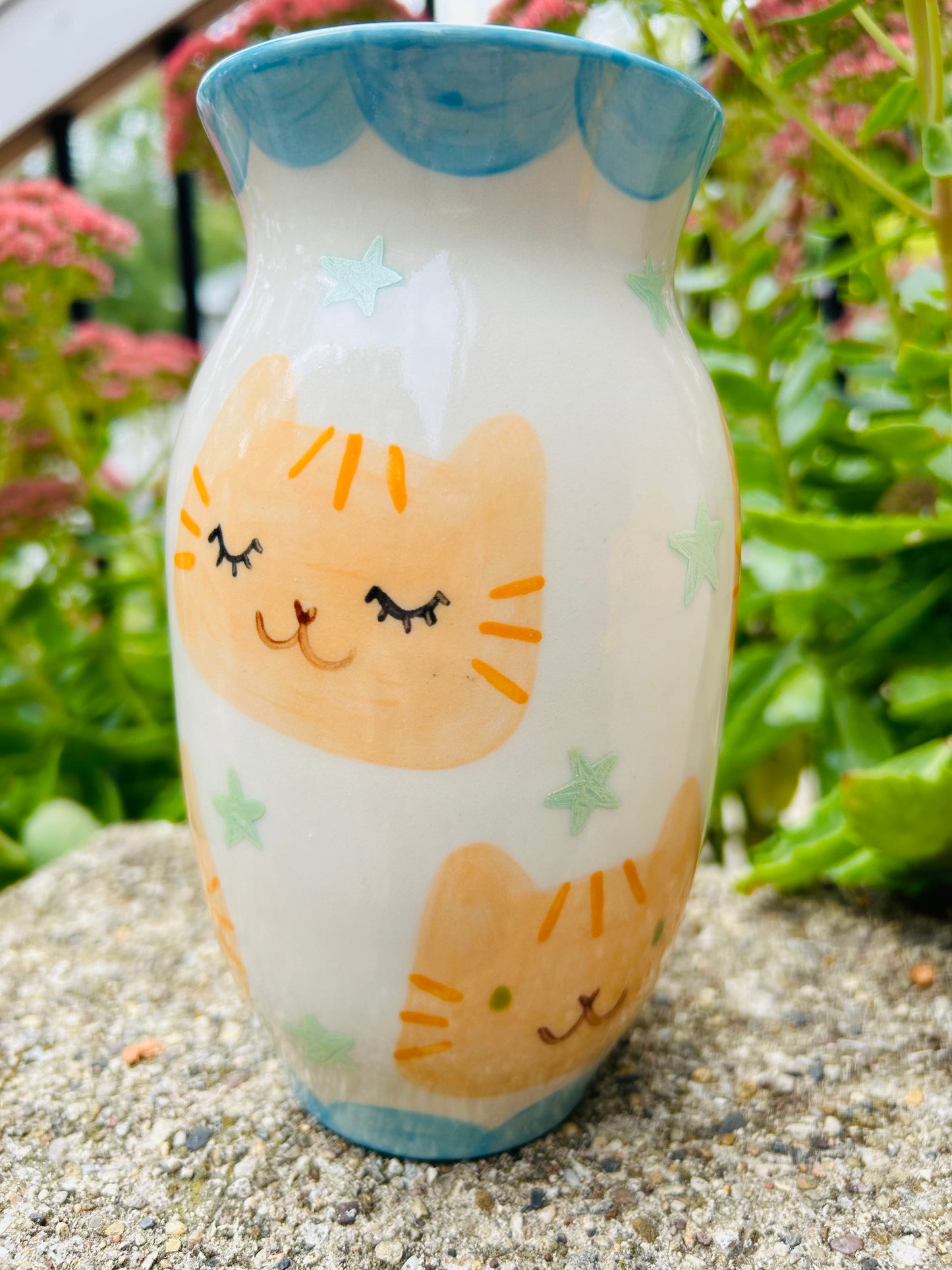 Cat Vase- orange tabby