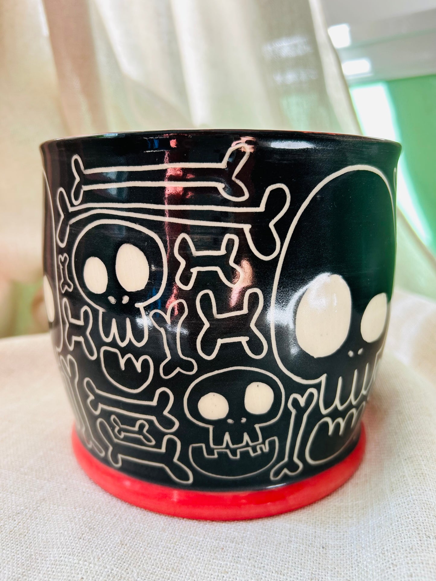 Skull and Bones Kitchen Utensil Holder B