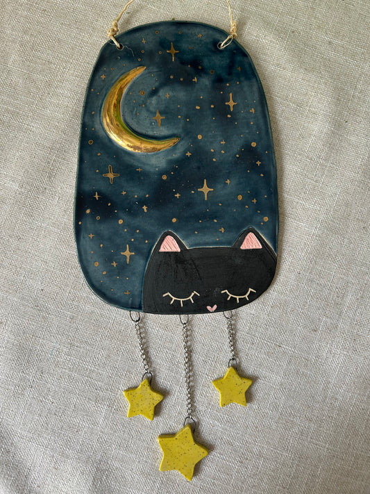 Cat Wall Decor: Night Sky