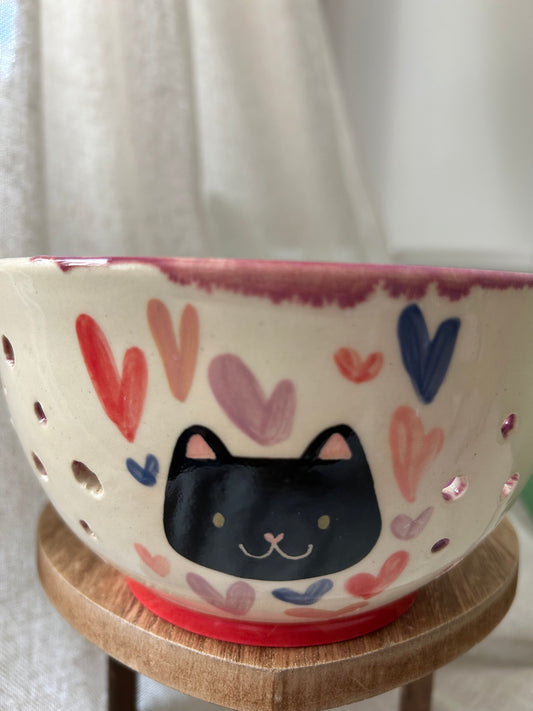 Cat Berry Bowl- Hearts