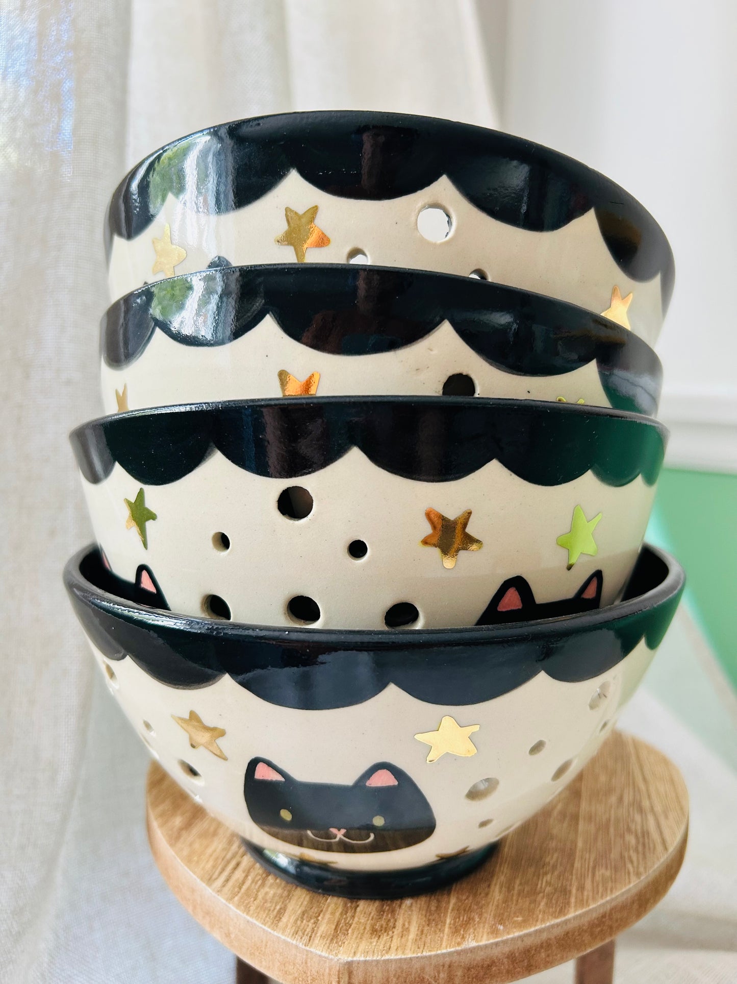Cat Berry Bowl- Starry