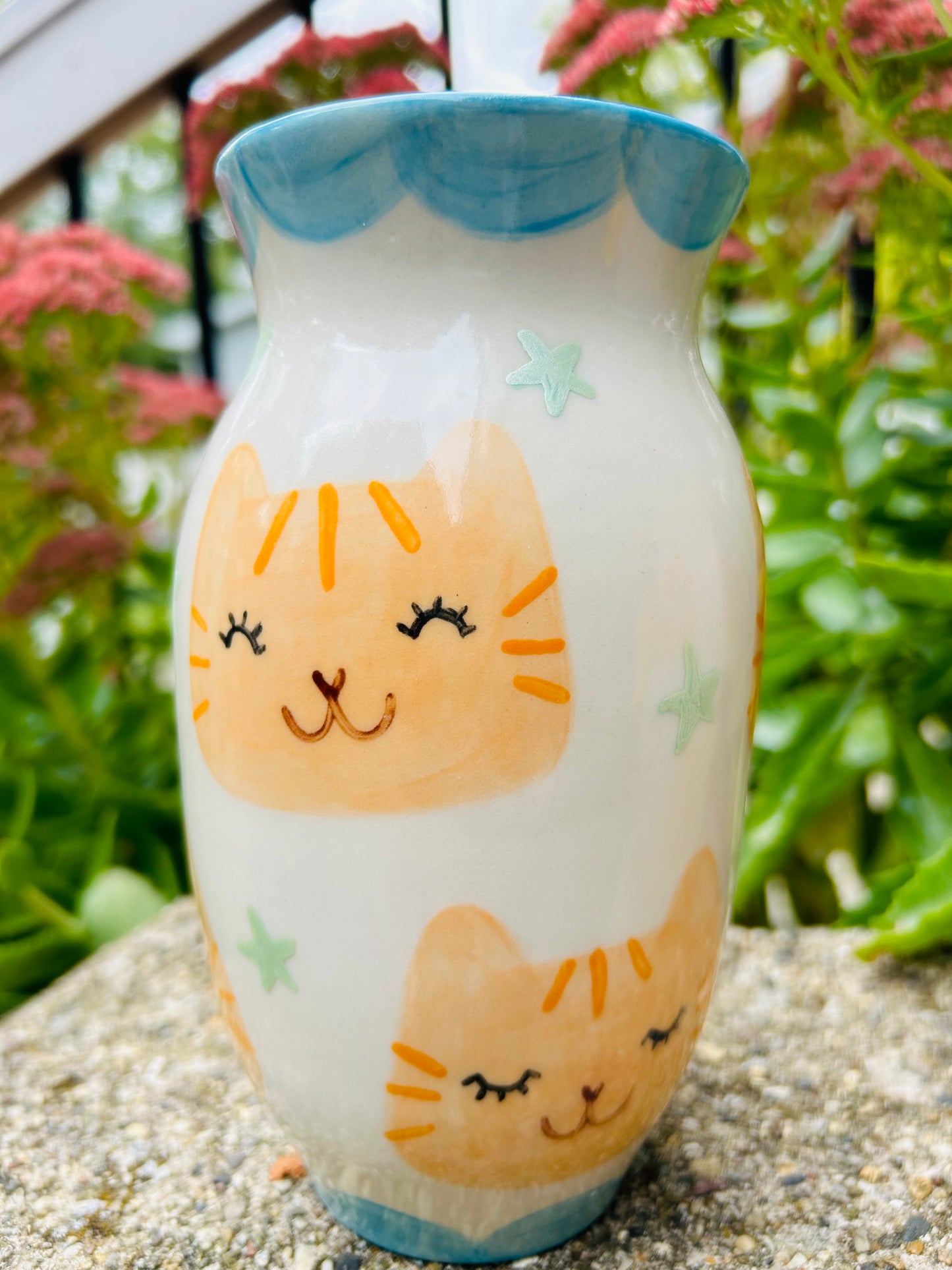 Cat Vase- orange tabby