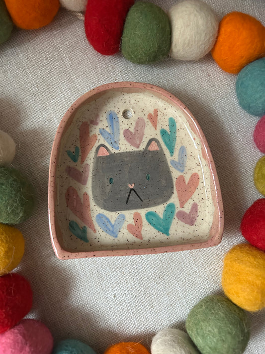 Cat Wall Shrine - Grey