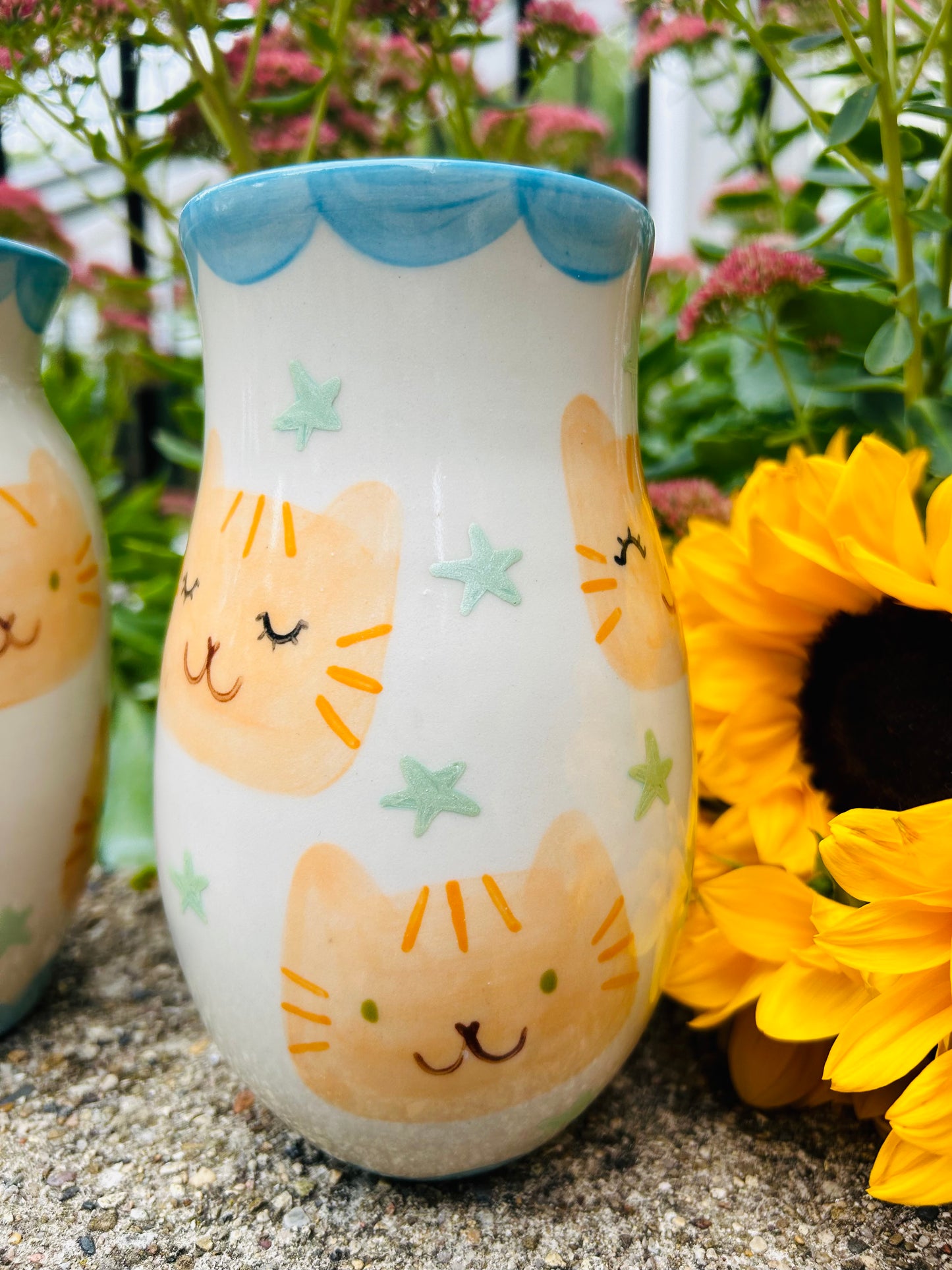 Cat Vase- orange tabby