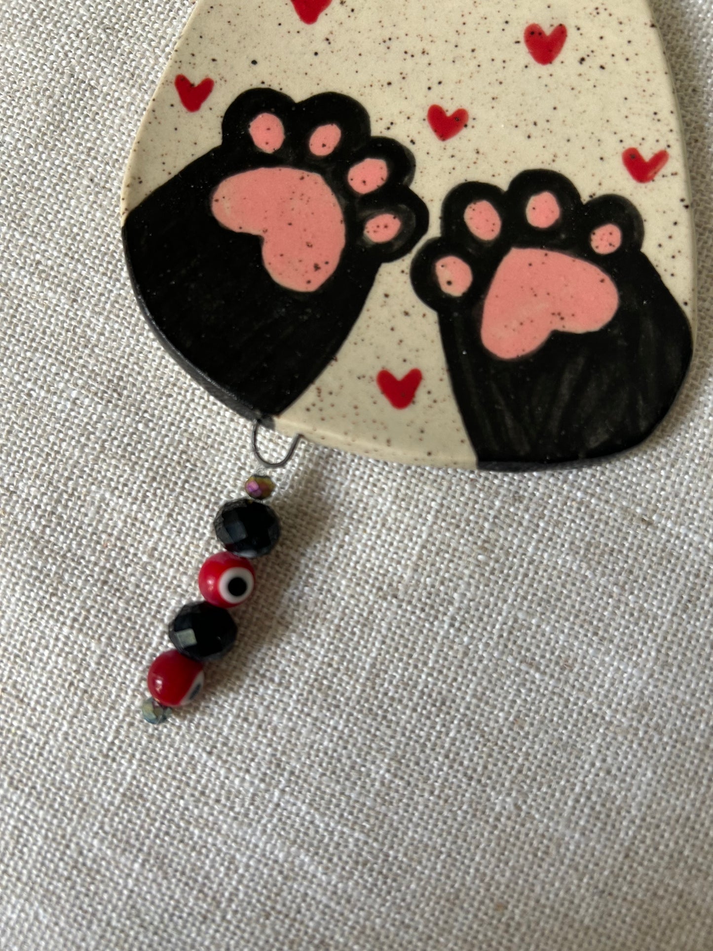 Cat Wall Decor: Black Toe Beans - seconds