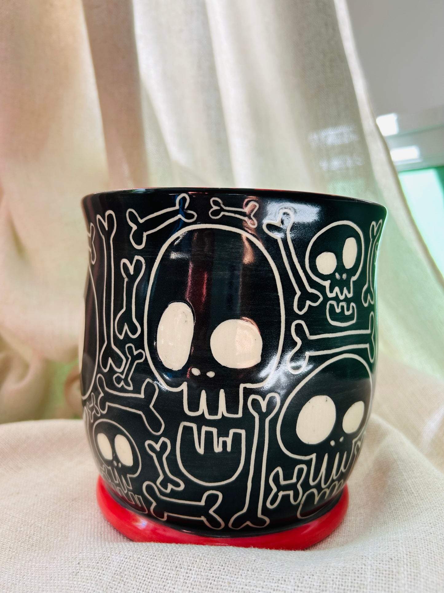 Skull and Bones Kitchen Utensil Holder A