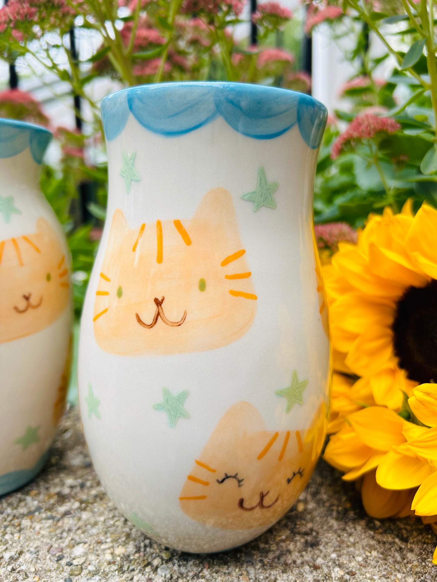 Cat Vase- orange tabby