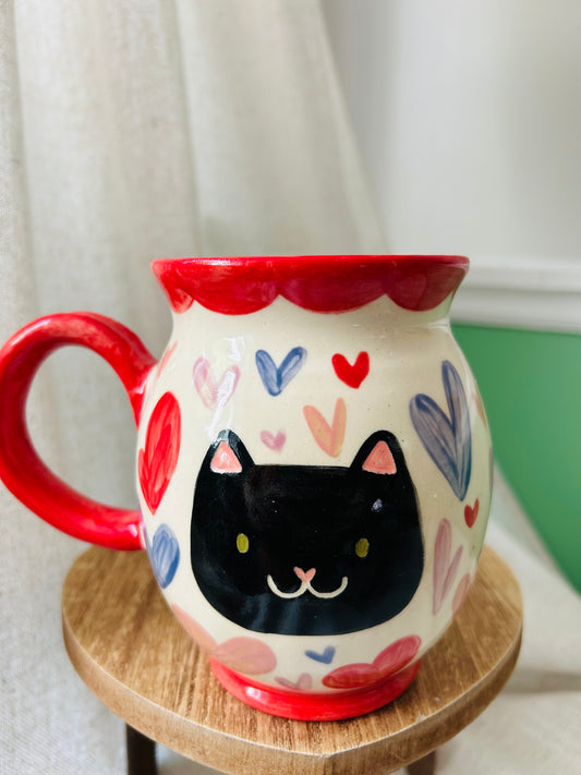 Cat Mug- Warm Hearts