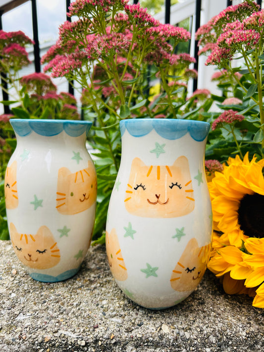 Cat Vase- orange tabby