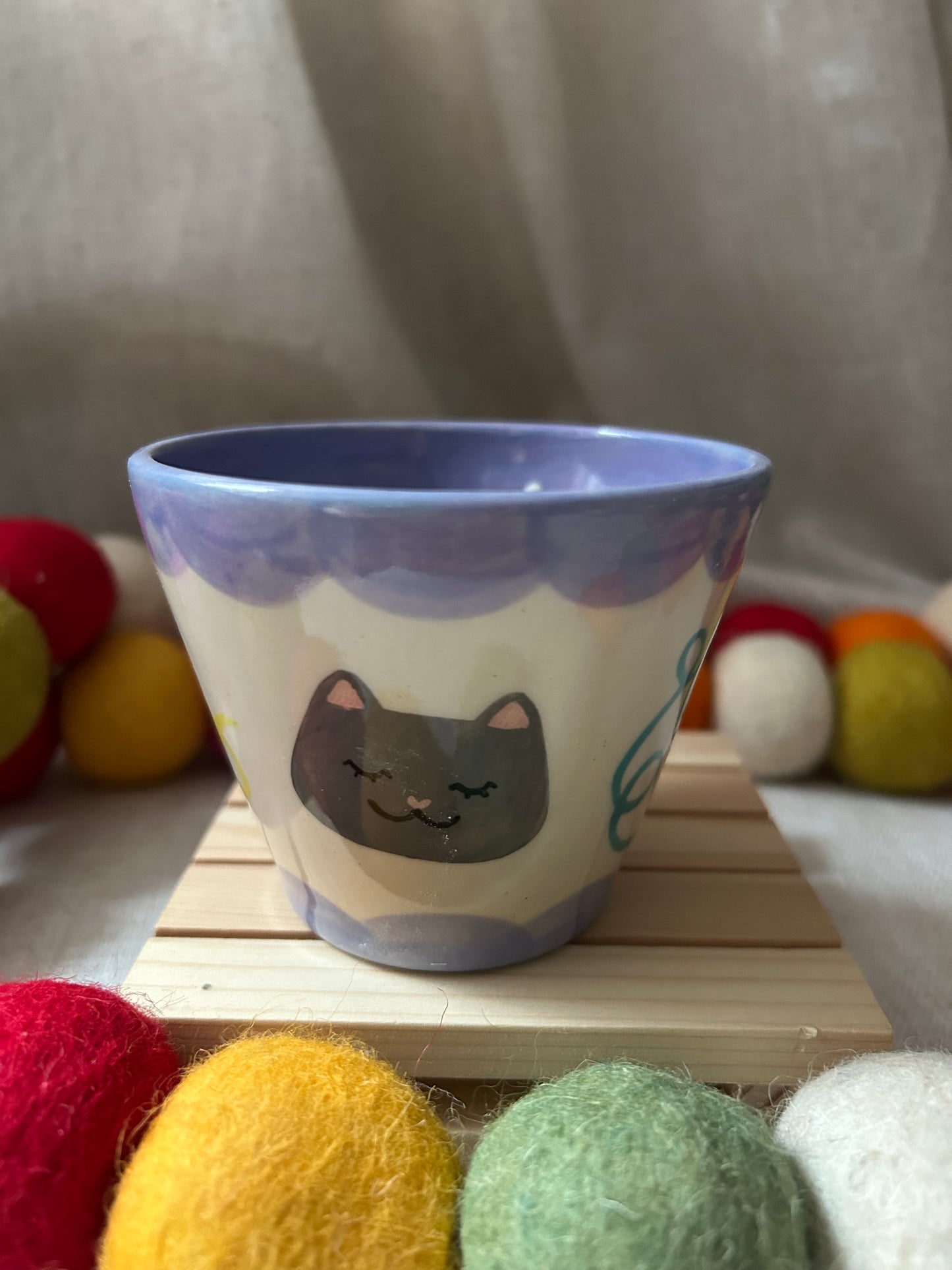 Cat Cup: Yarn Lavender
