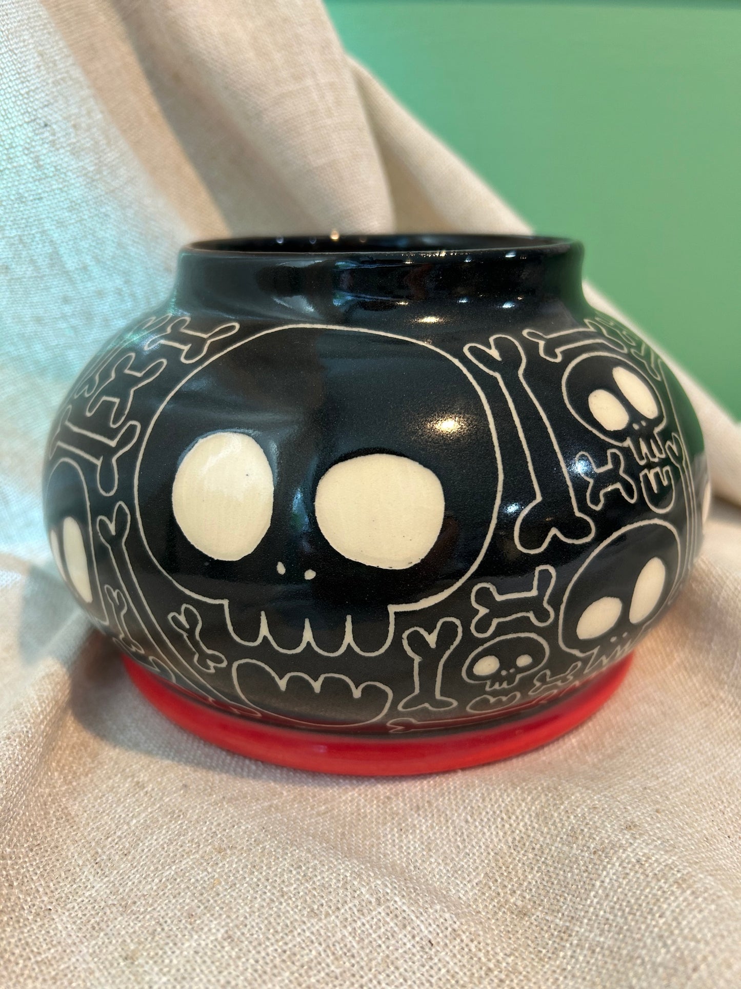 Skull and Bones Vase A