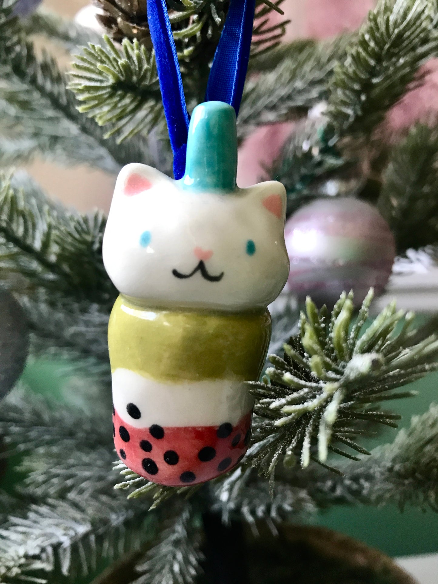 Boba Cat Ornament