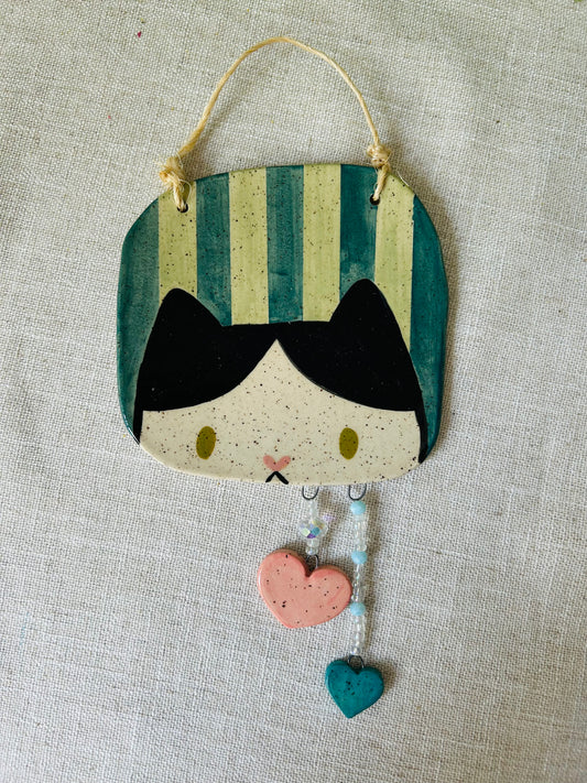 Cat Wall Decor: Sleepy Stripes