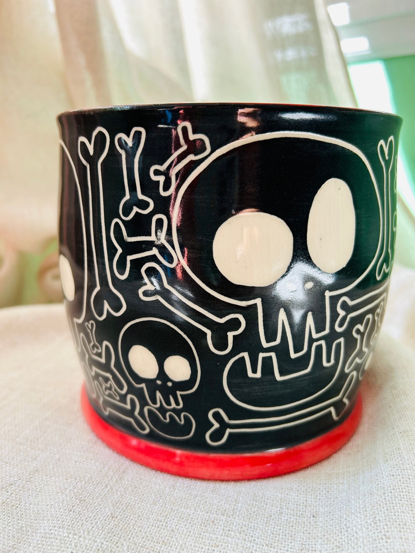 Skull and Bones Kitchen Utensil Holder B