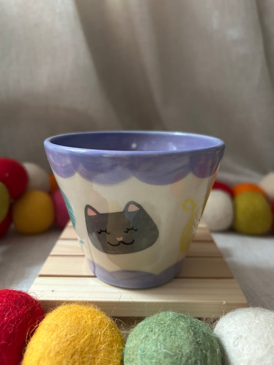 Cat Cup: Yarn Lavender