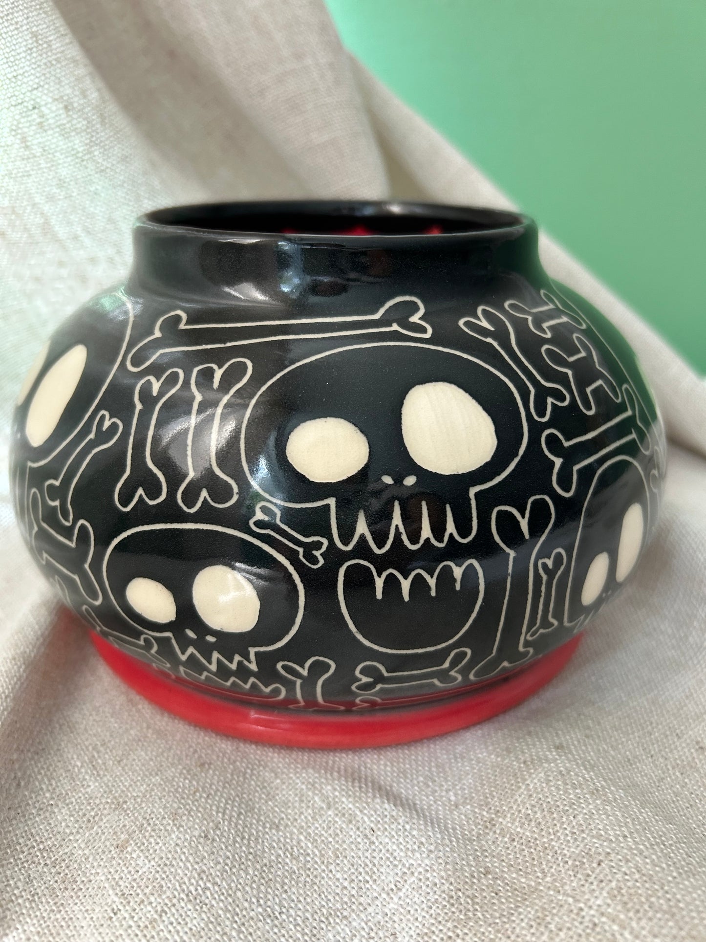 Skull and Bones Vase A