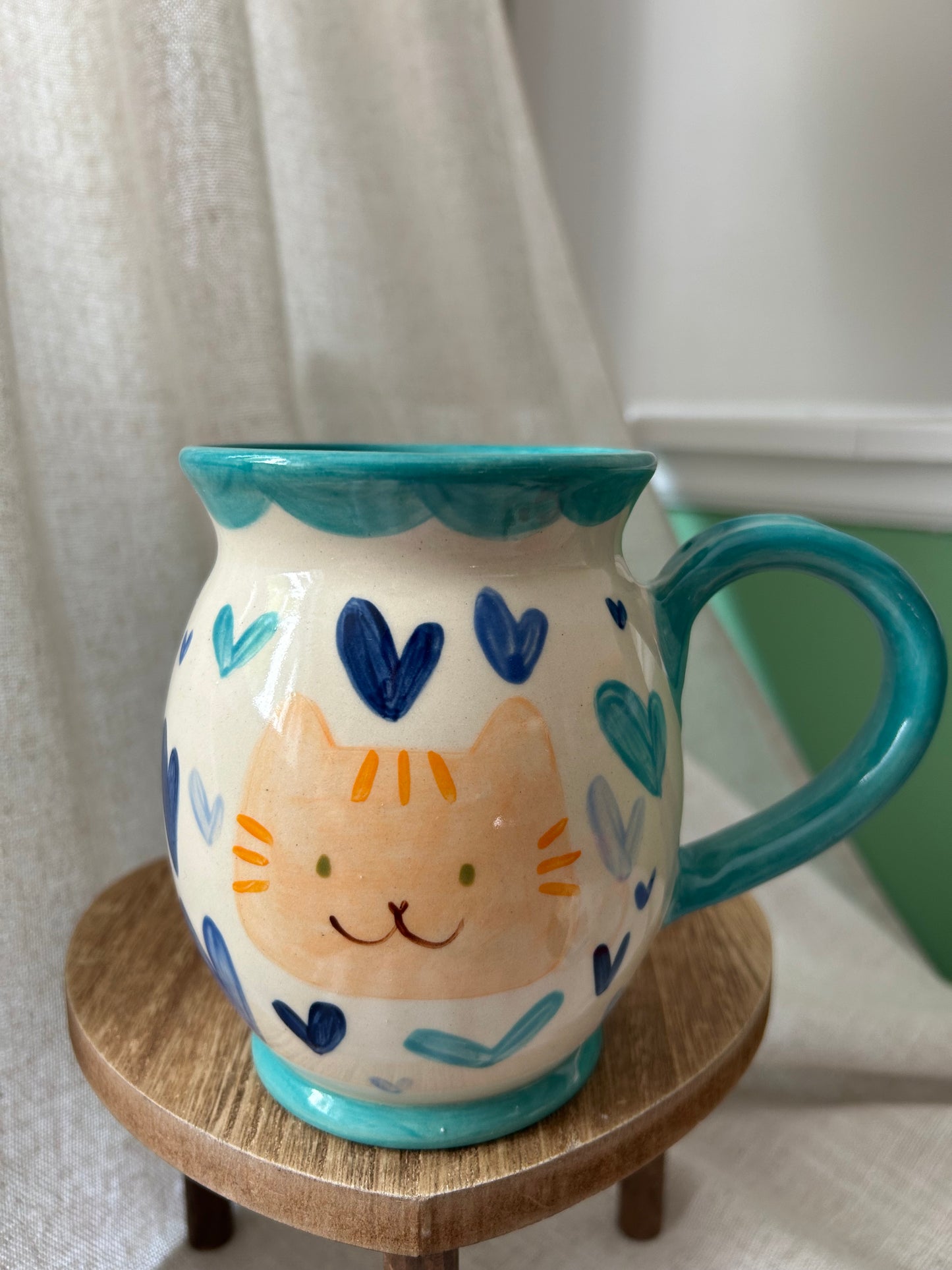 Cat Mug- Cool Hearts