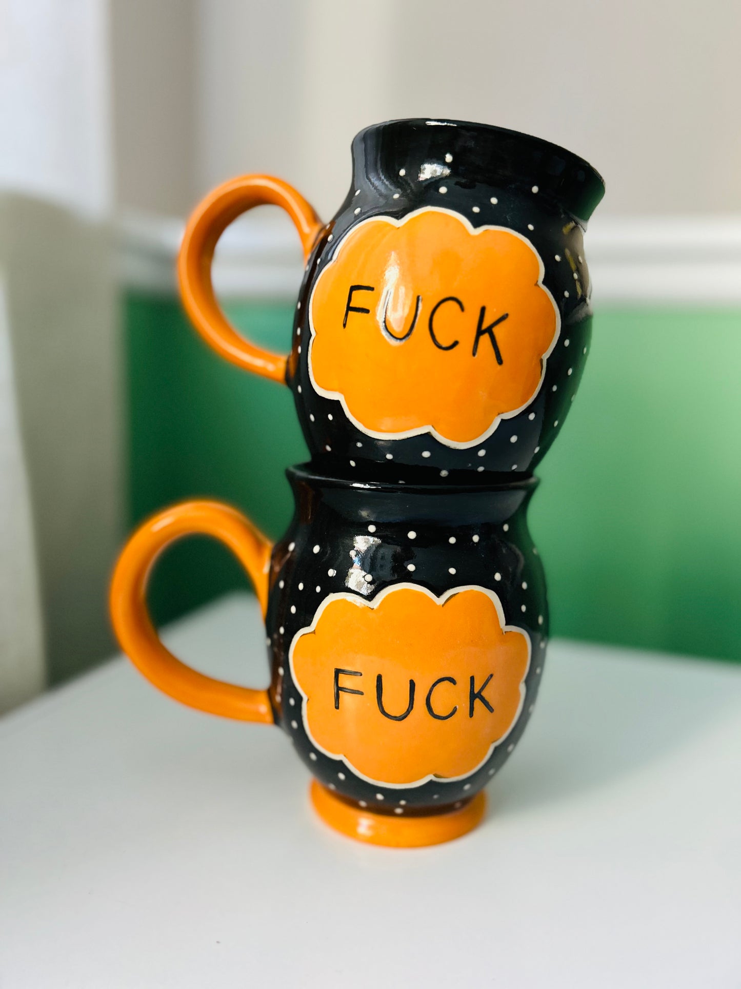 Fuck Mug- Temperemental Tangerine