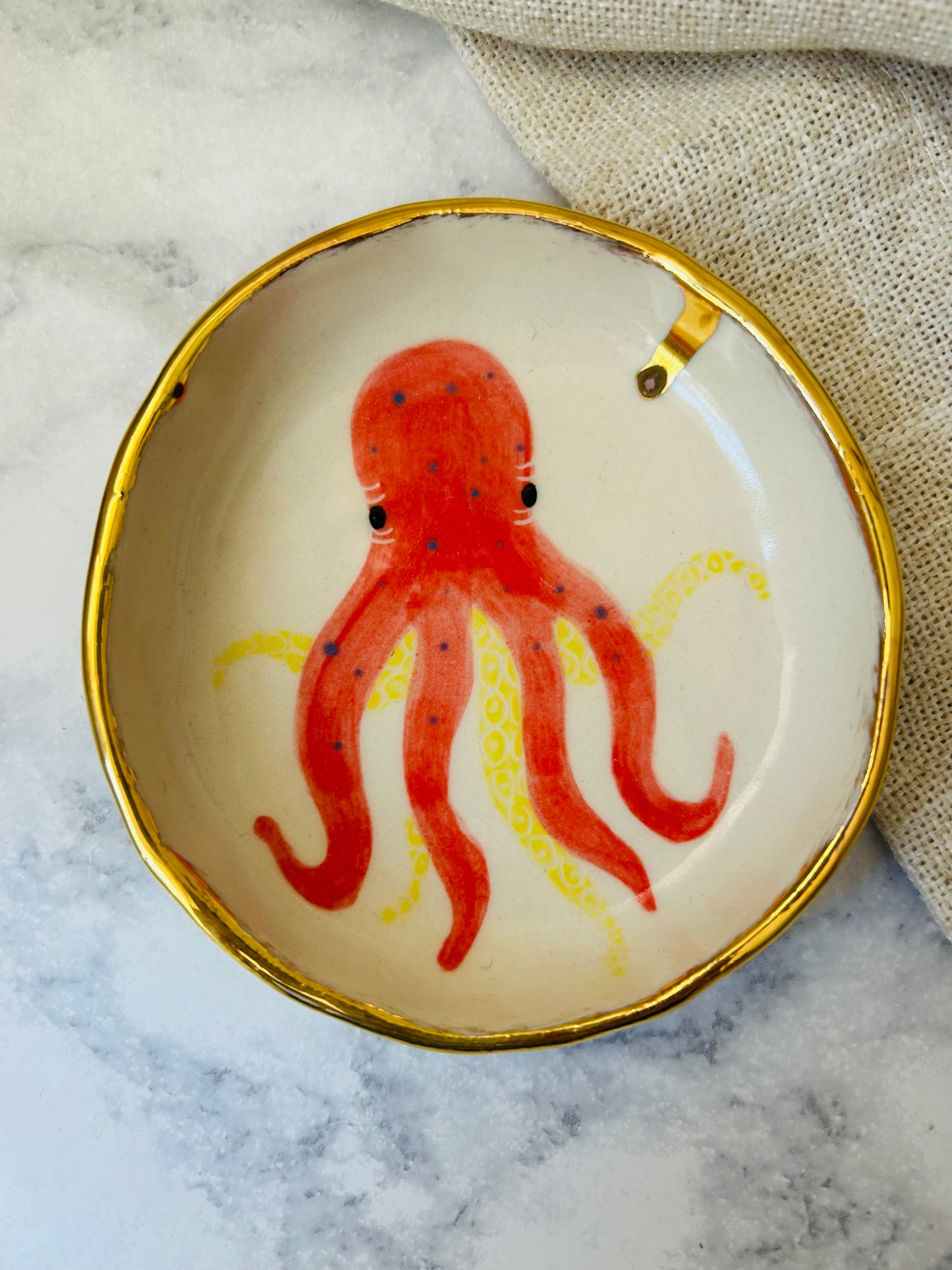 Sealife Trinket Dish- Octopus