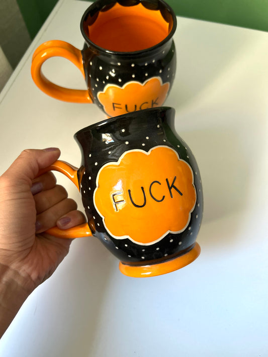 Fuck Mug- Temperemental Tangerine