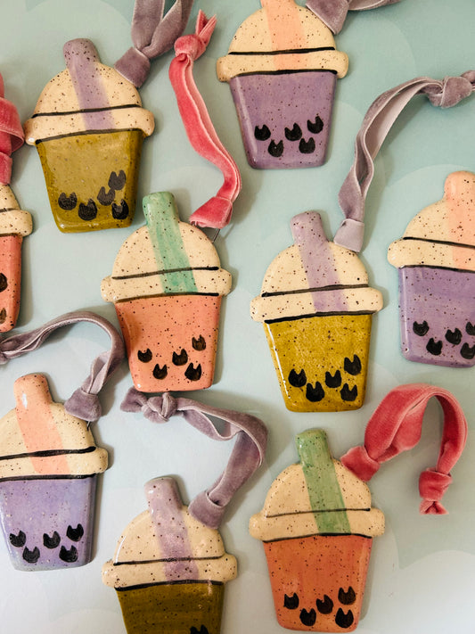 Boba Cat Ornament