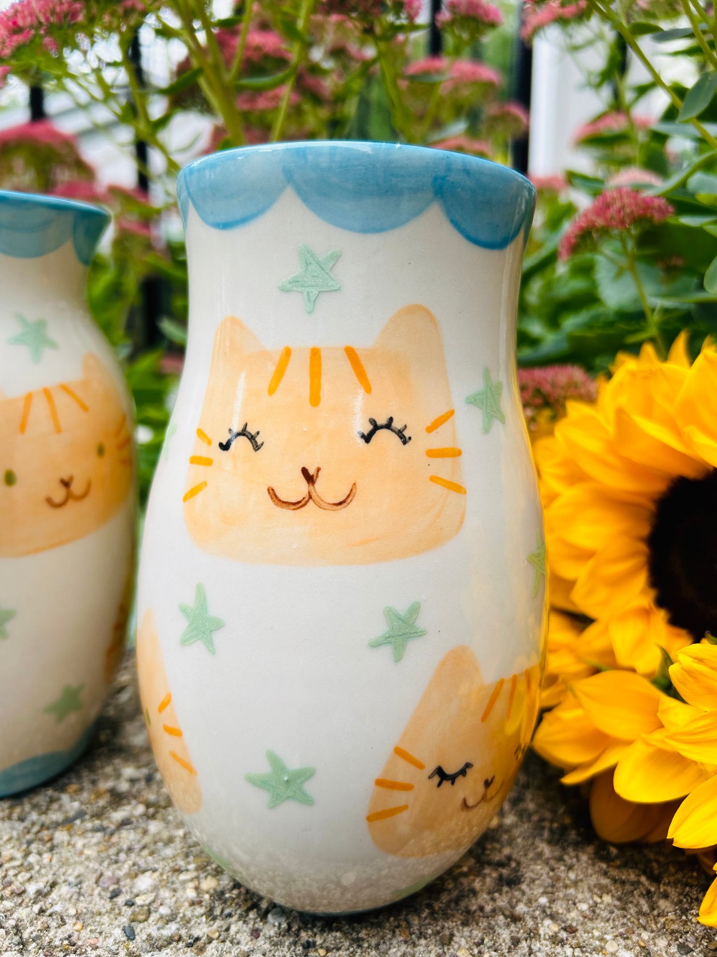 Cat Vase- orange tabby