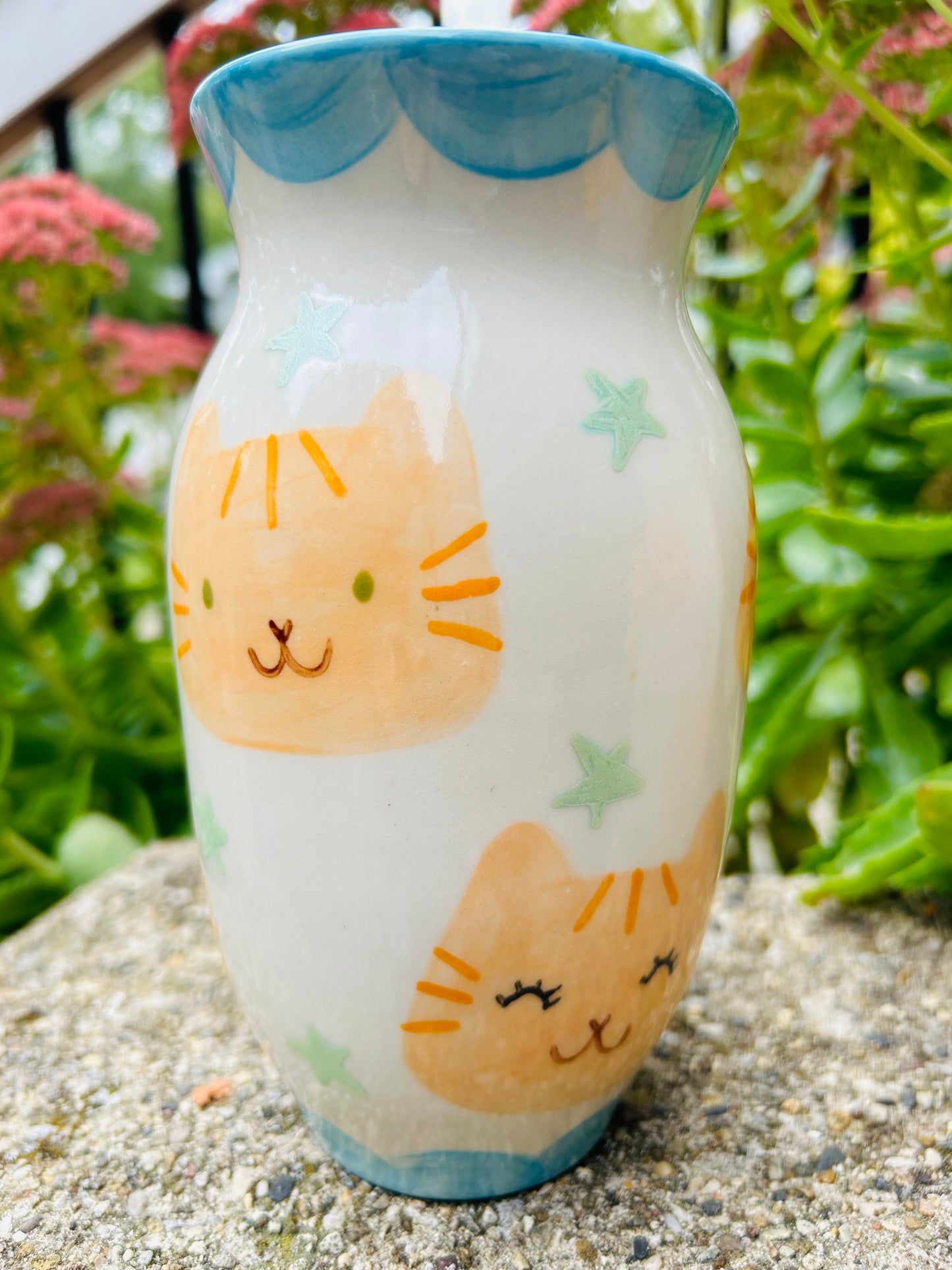 Cat Vase- orange tabby